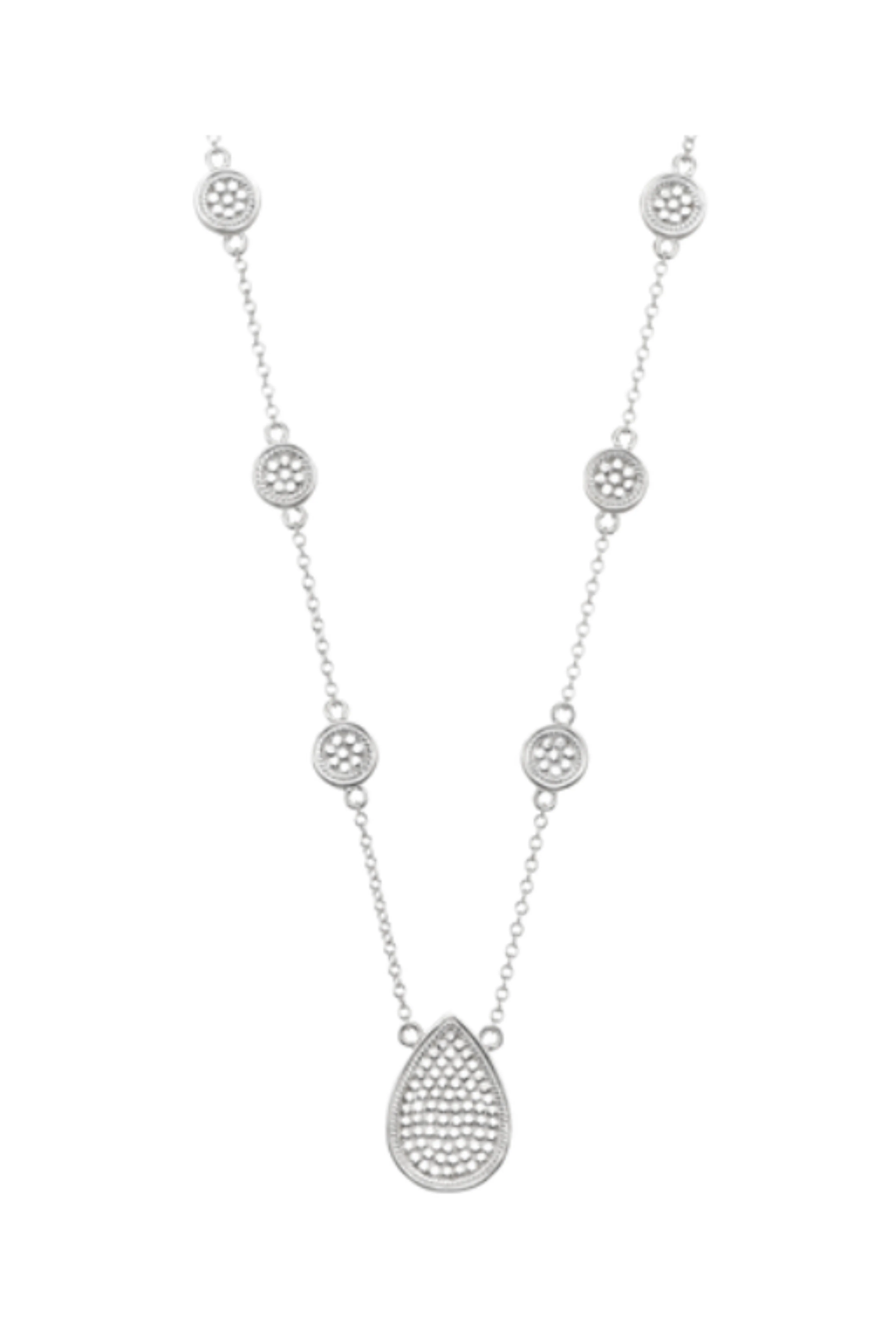 Signature Teardrop Pendant - Gold & Silver - Image 2