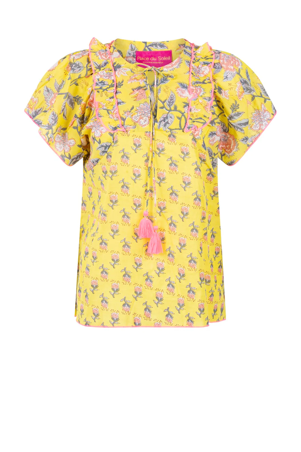 442 Double Print Blouse - Yellow - Image 2