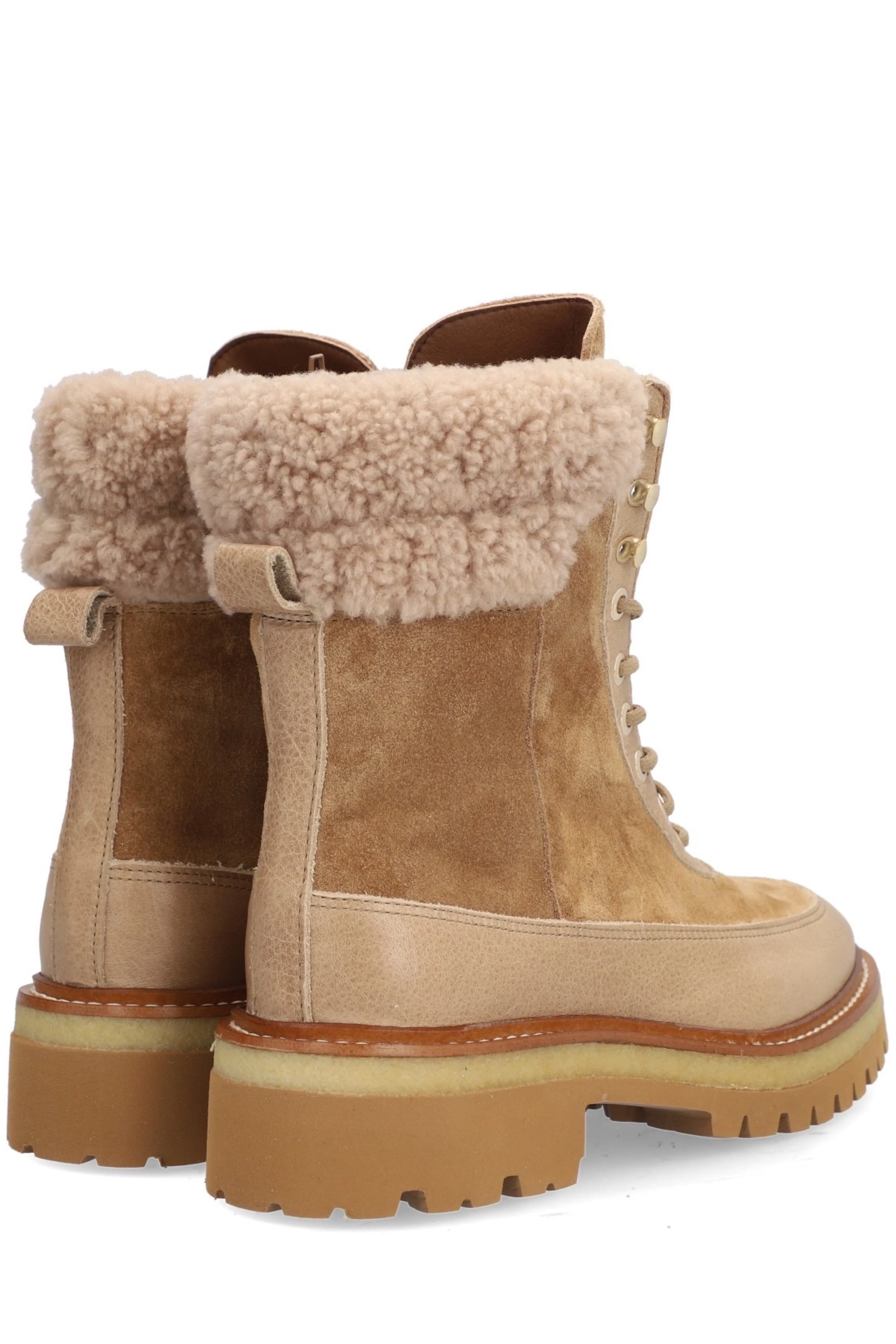 5496 Lace Up Boot - Taupe - Image 3