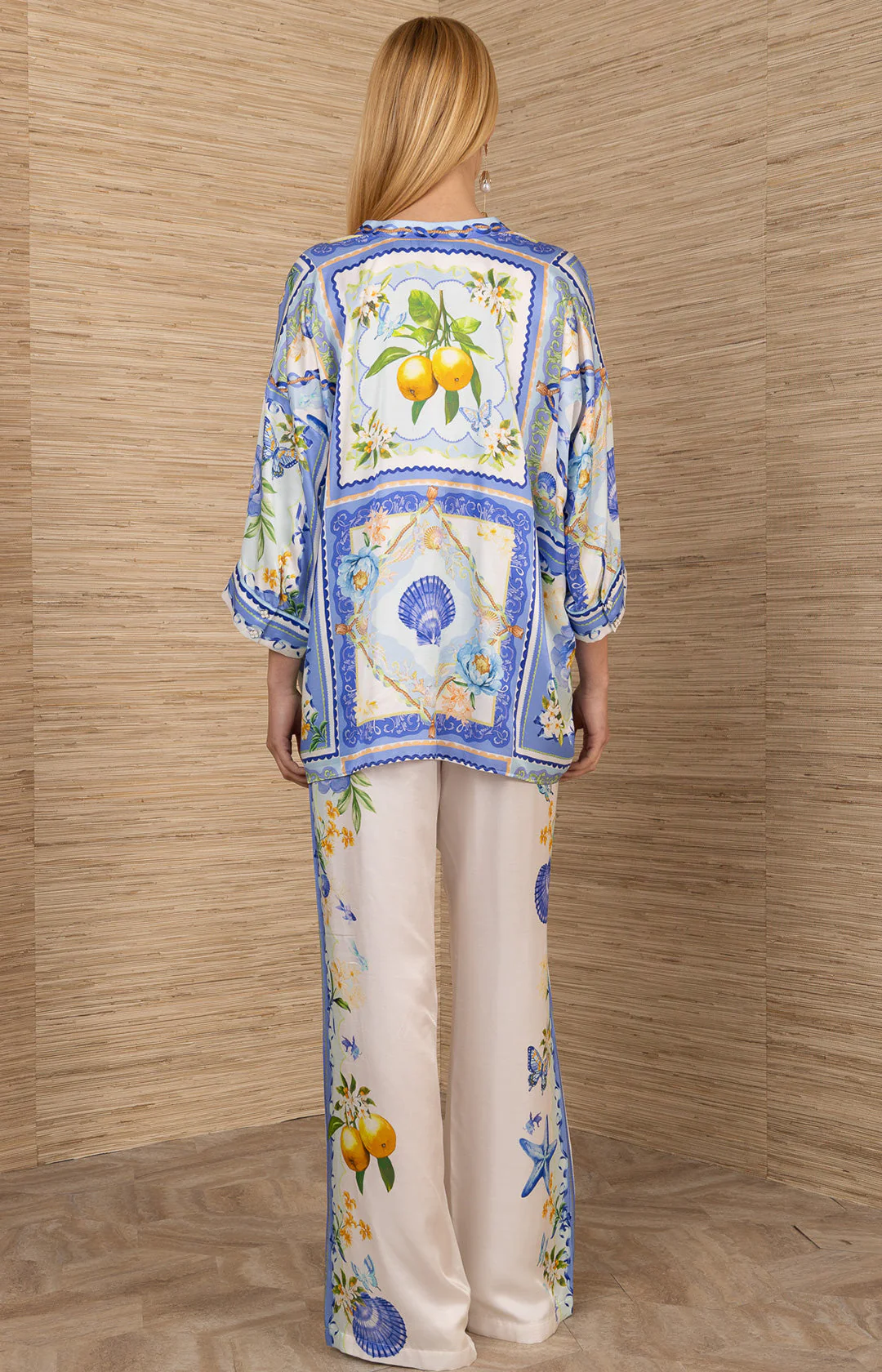 Annabella Charmeuse Top - Blue - Image 4