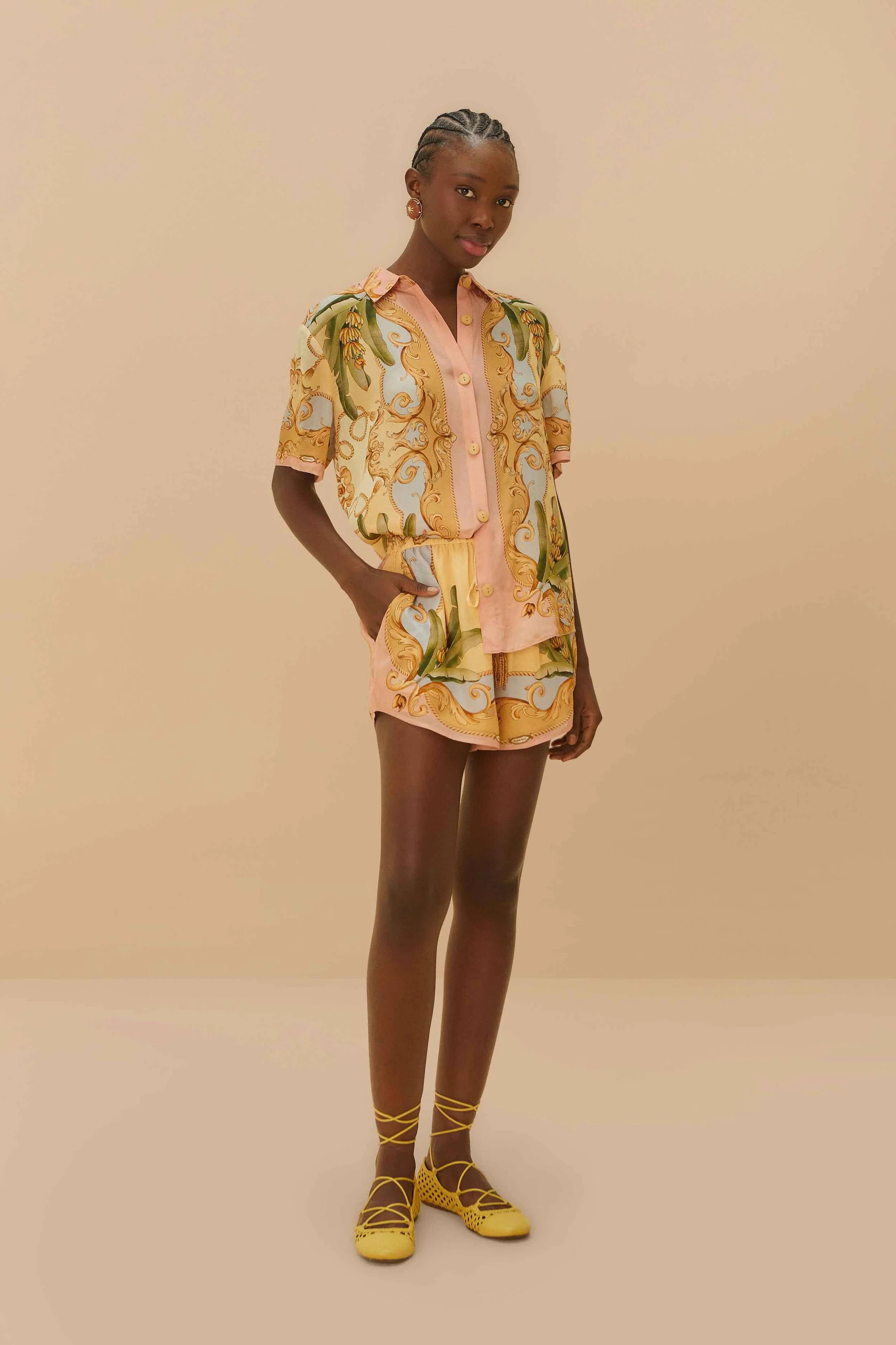 Banana Royalty Kaleidoscope Shorts - Multi - Image 3