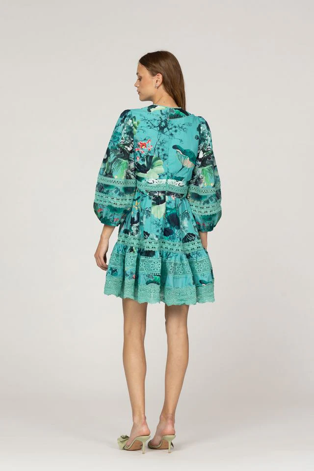 Bavarian Dress - Rapa Flora/Green - Image 4