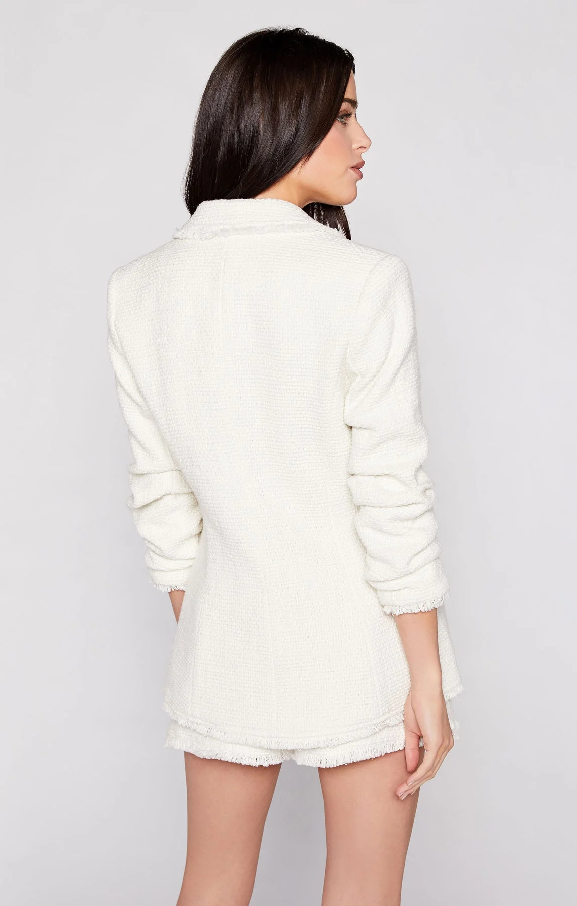 Boucle Khloe Blazer - Gardenia - Image 5