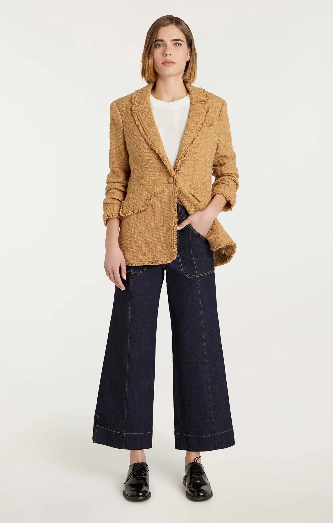 Boucle Khloe Blazer - Sahara - Image 3