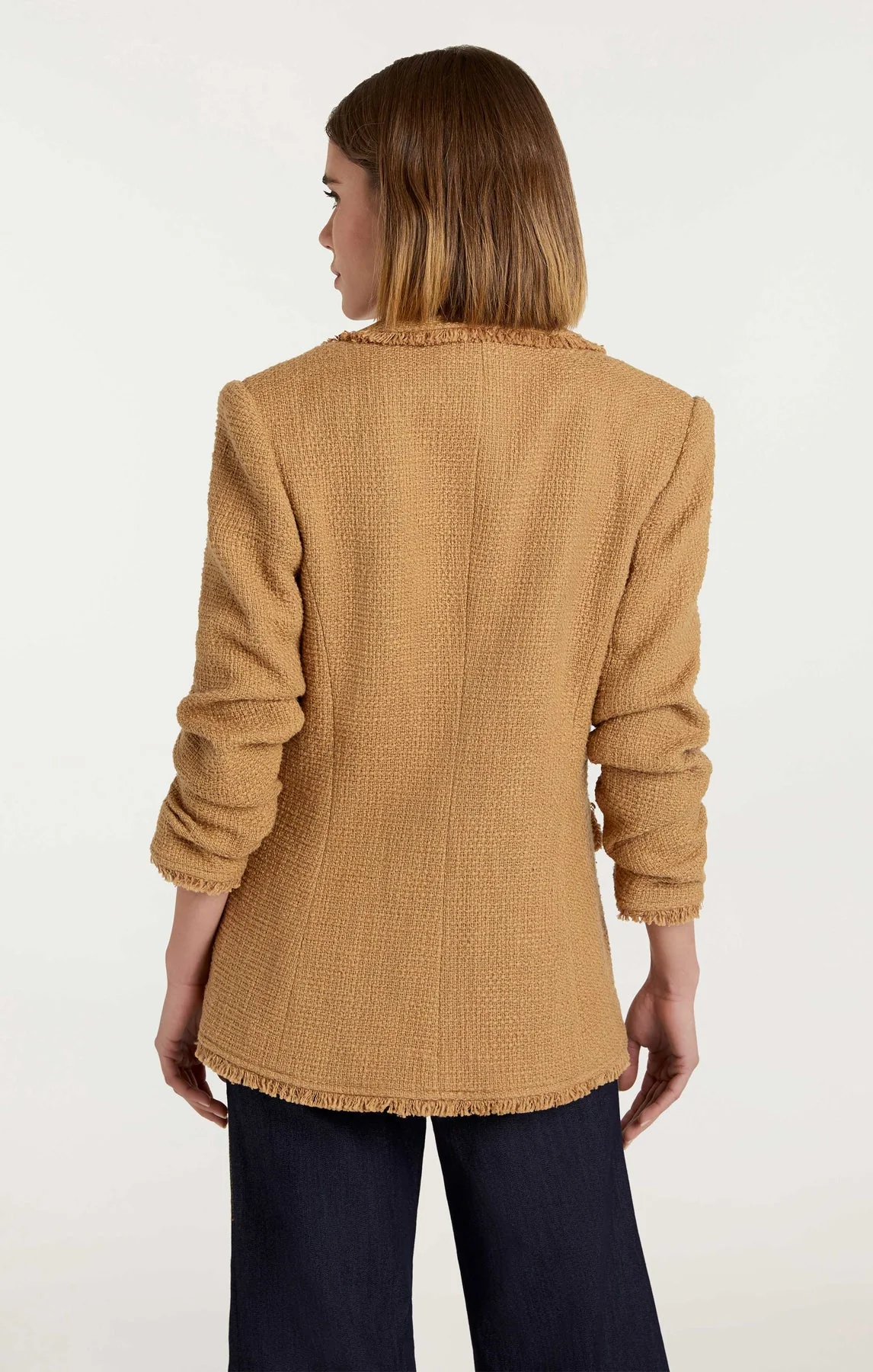 Boucle Khloe Blazer - Sahara - Image 5