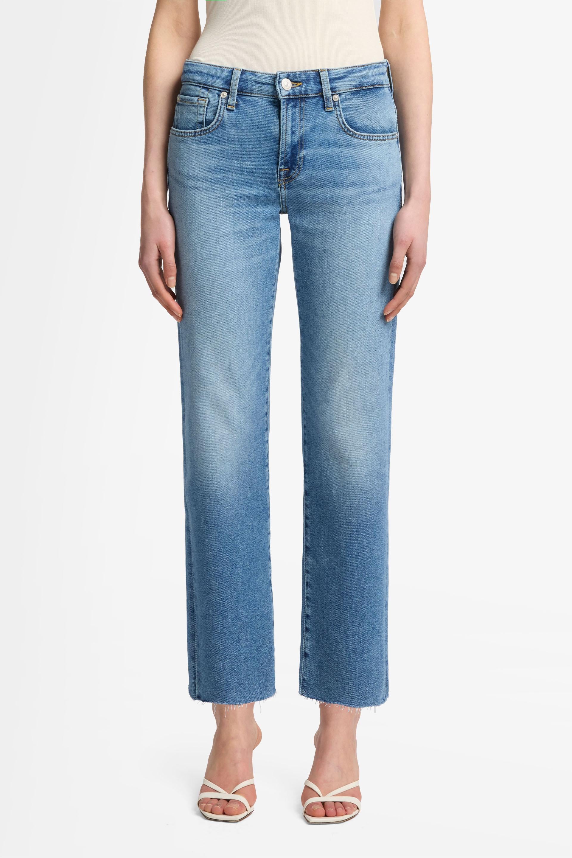 Calie Straight Ankle Fancy Jeans - Blue - Image 3