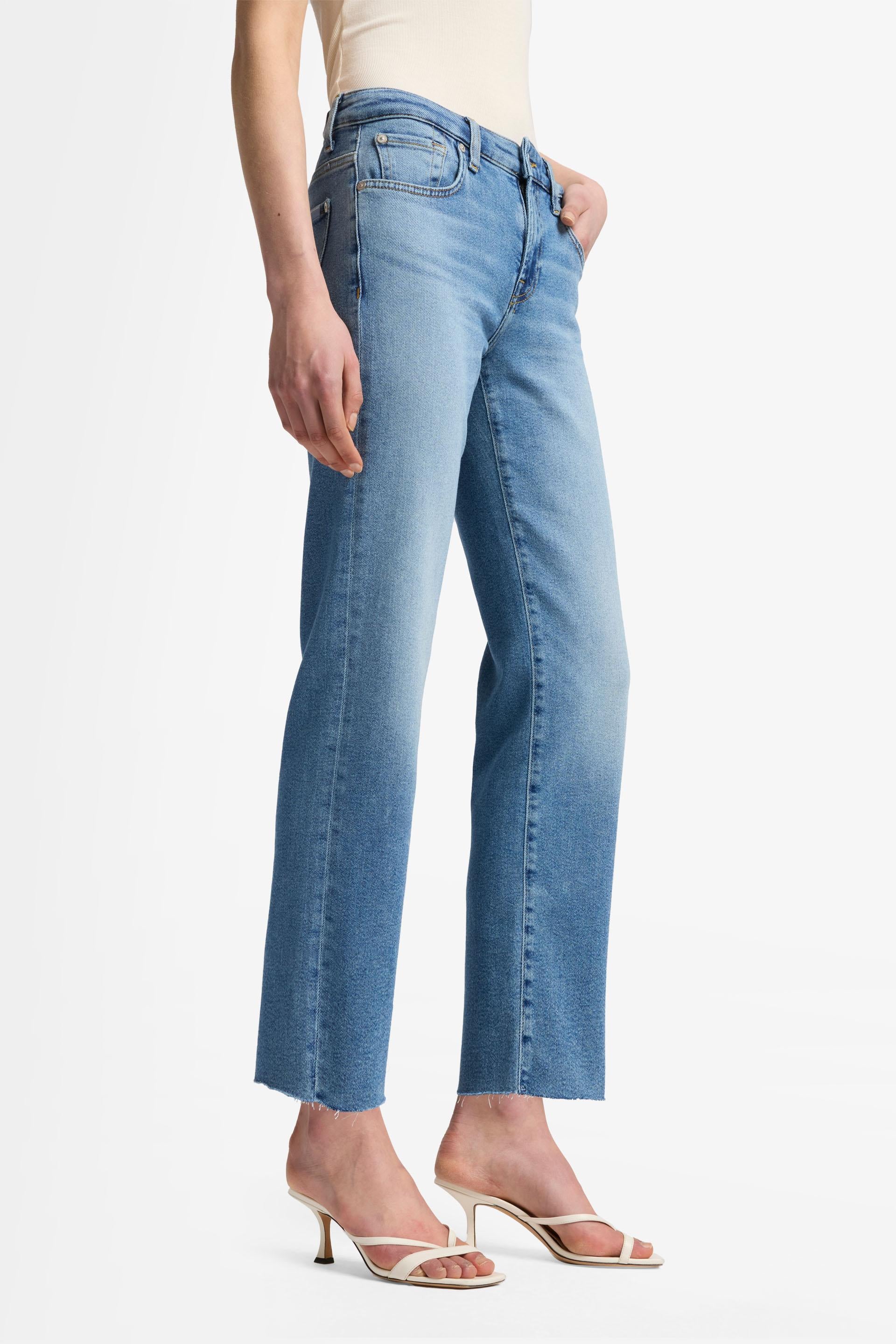 Calie Straight Ankle Fancy Jeans - Blue - Image 4