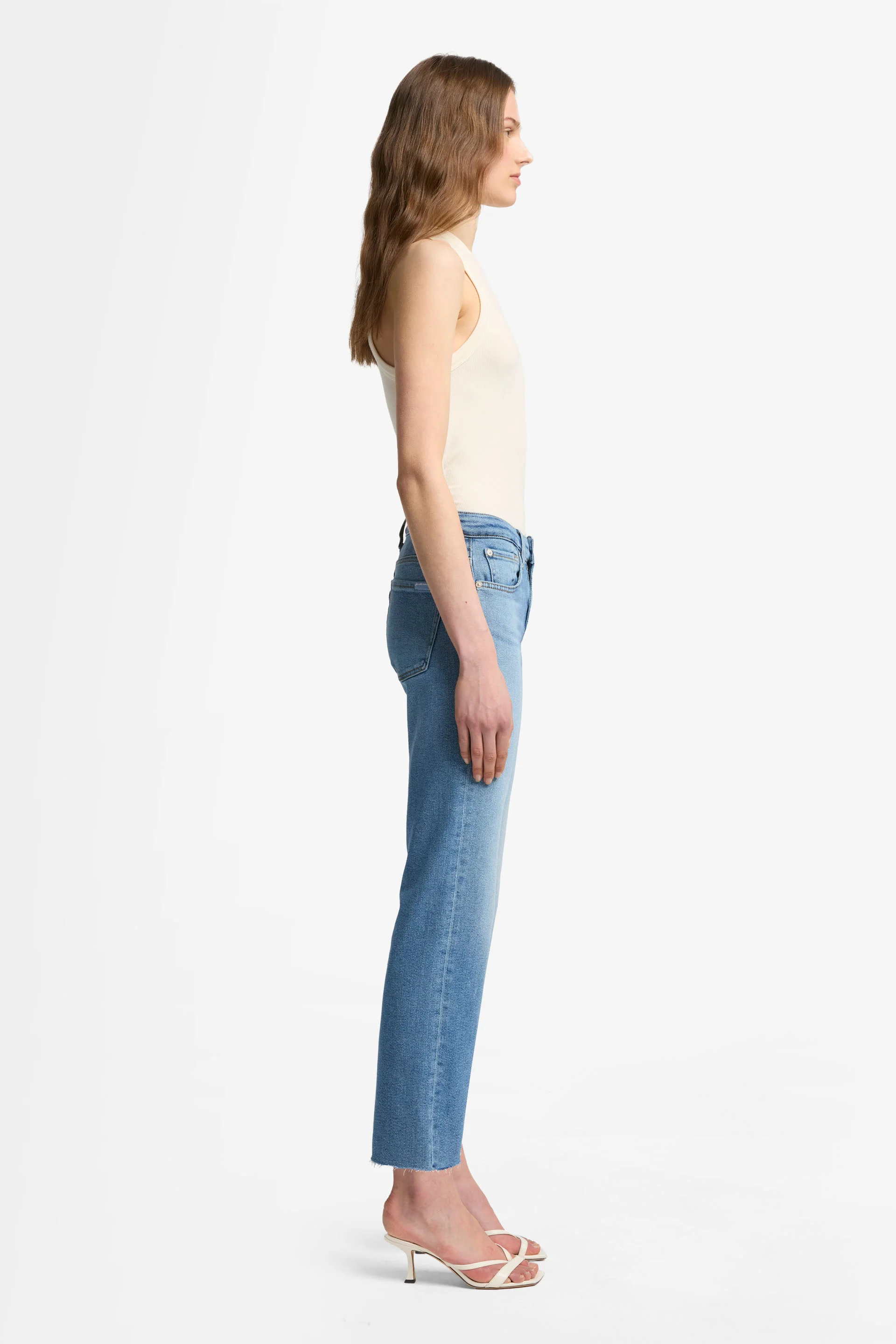 Calie Straight Ankle Fancy Jeans - Blue - Image 6