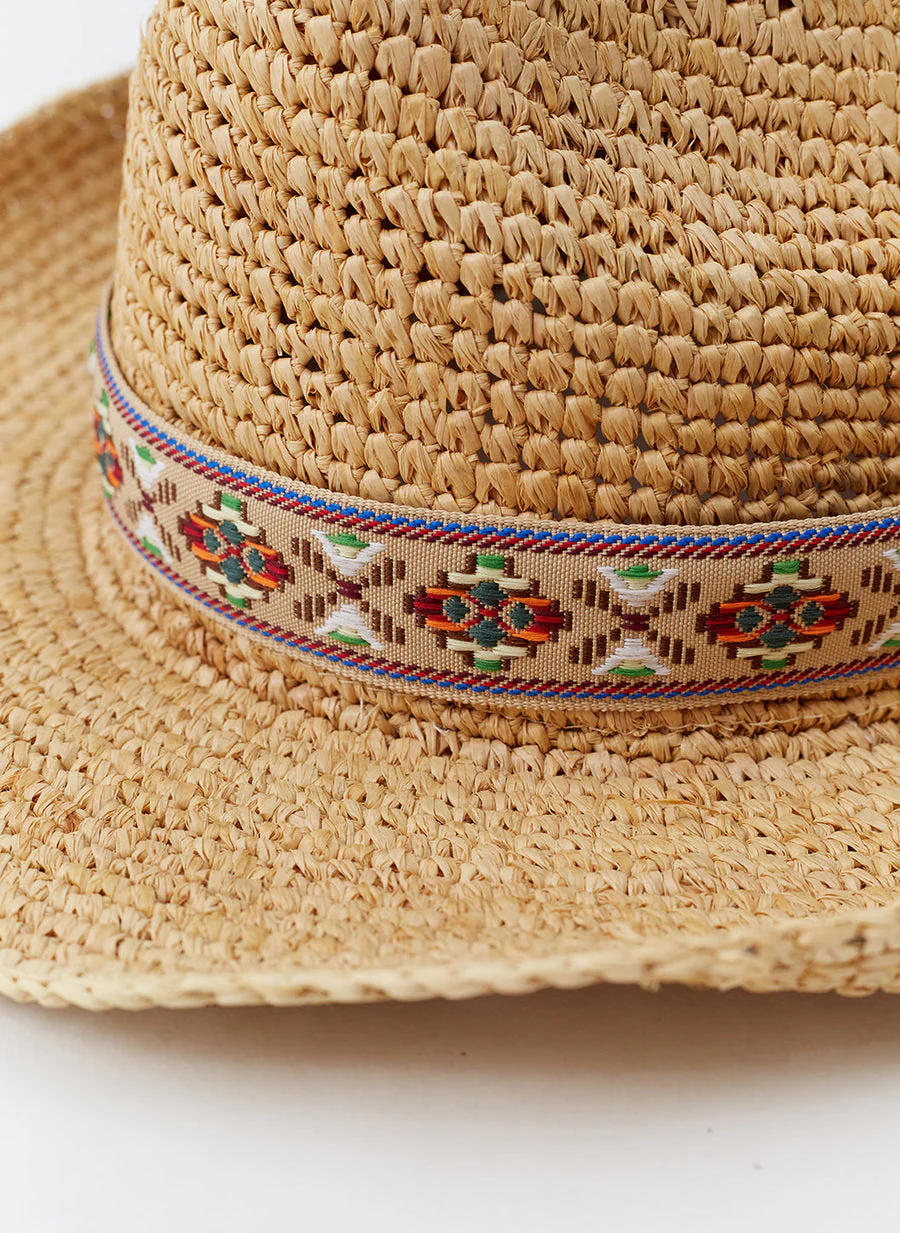 Cara Hat - Tan/Floral Ribbon - Image 4