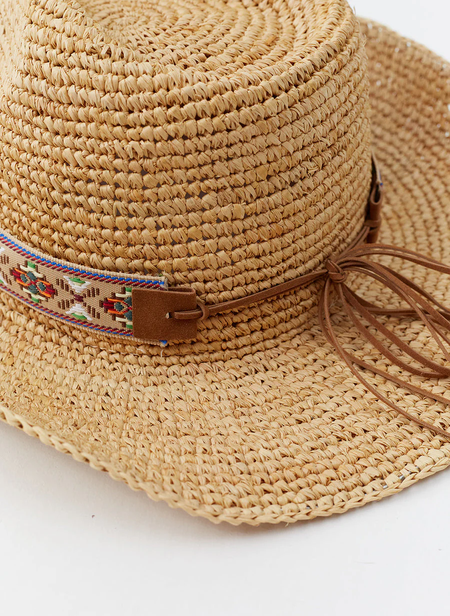 Cara Hat - Tan/Floral Ribbon - Image 5