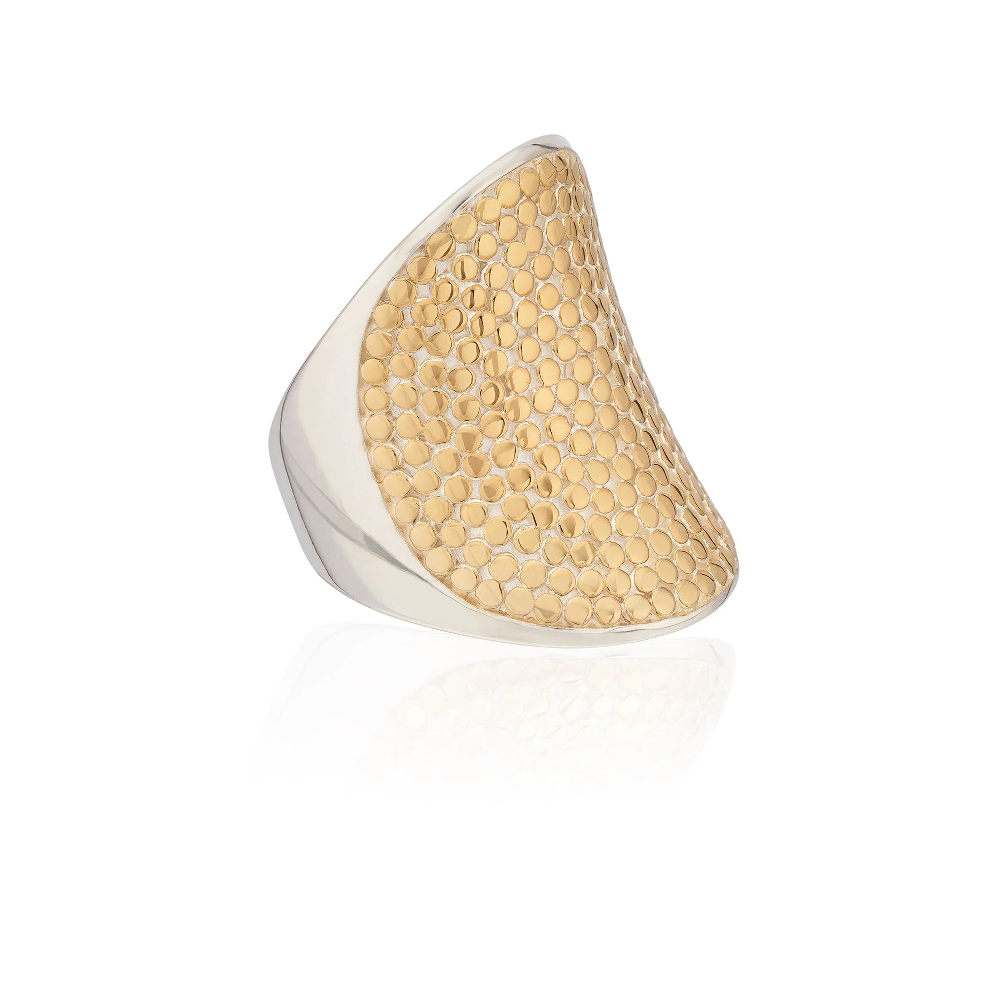 Centered Saddle Ring - Gold & Silver - Image 3