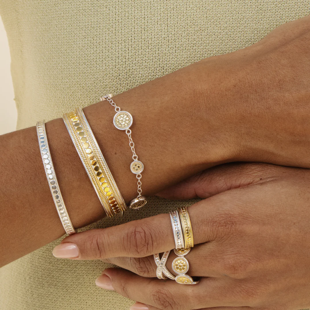 Classic Station Bracelet - Gold & Silver - Image 2