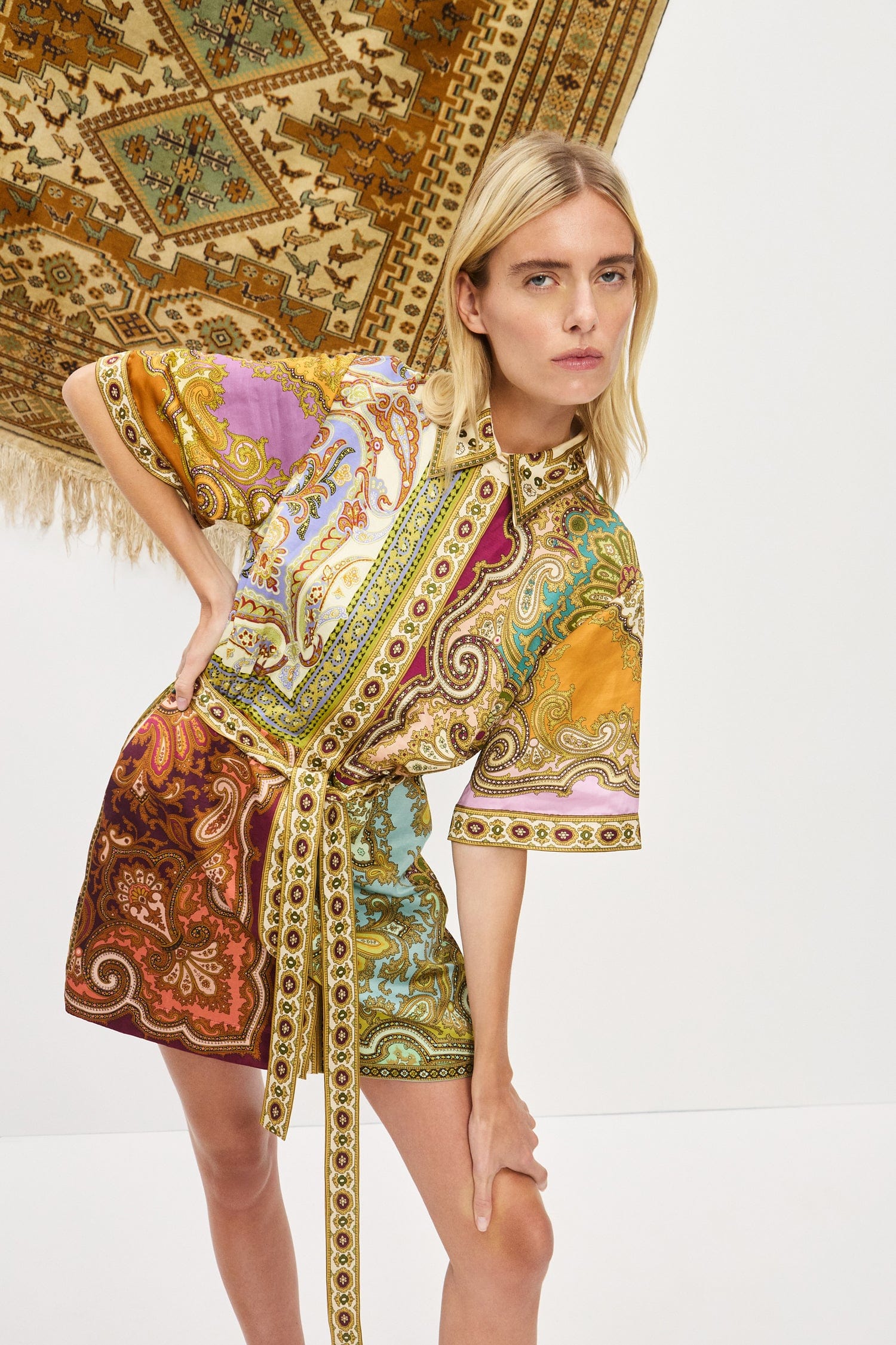 Clemenza Spliced Mini Dress - Image 6
