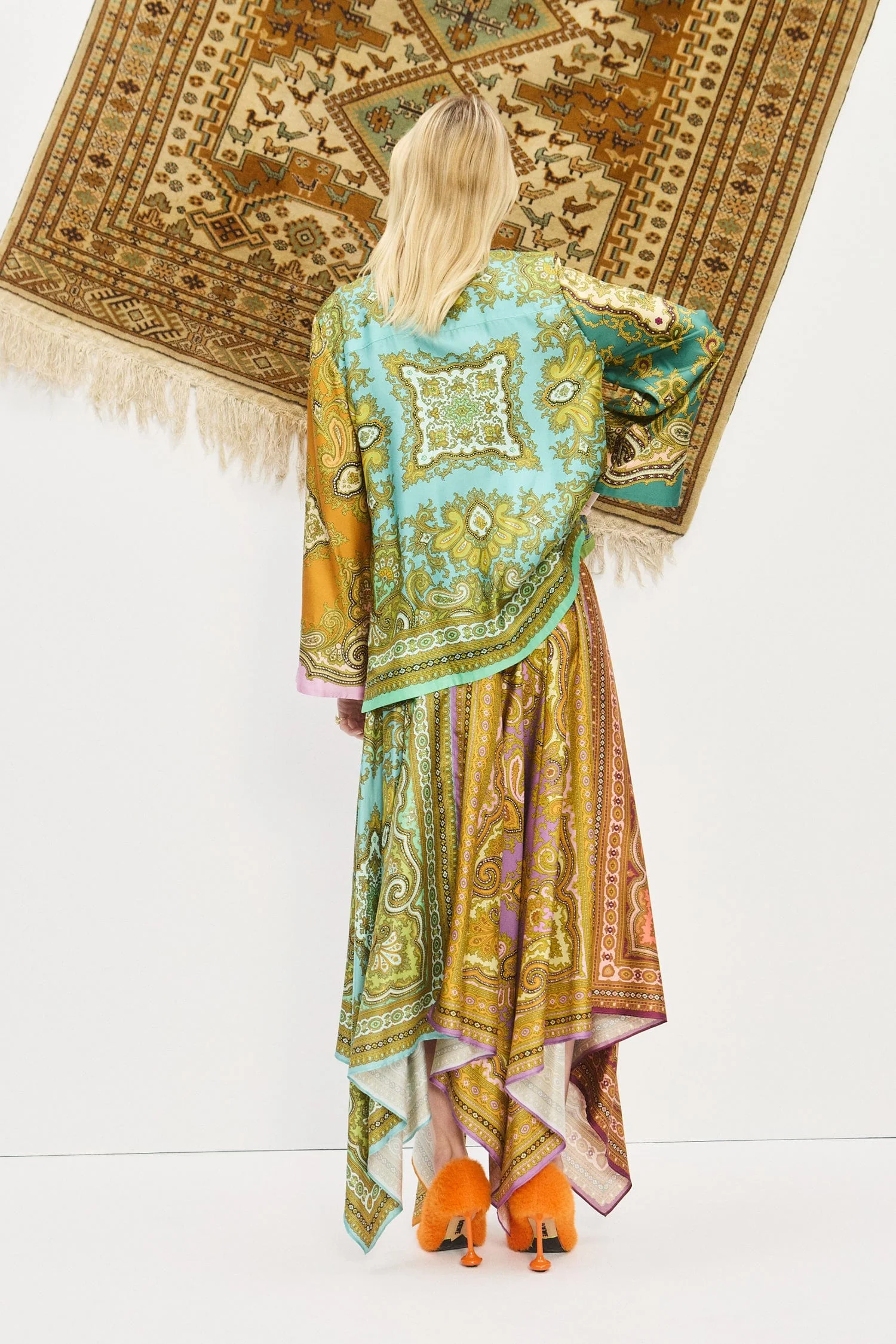 Clemenza Spliced Silk Shirt - Image 4
