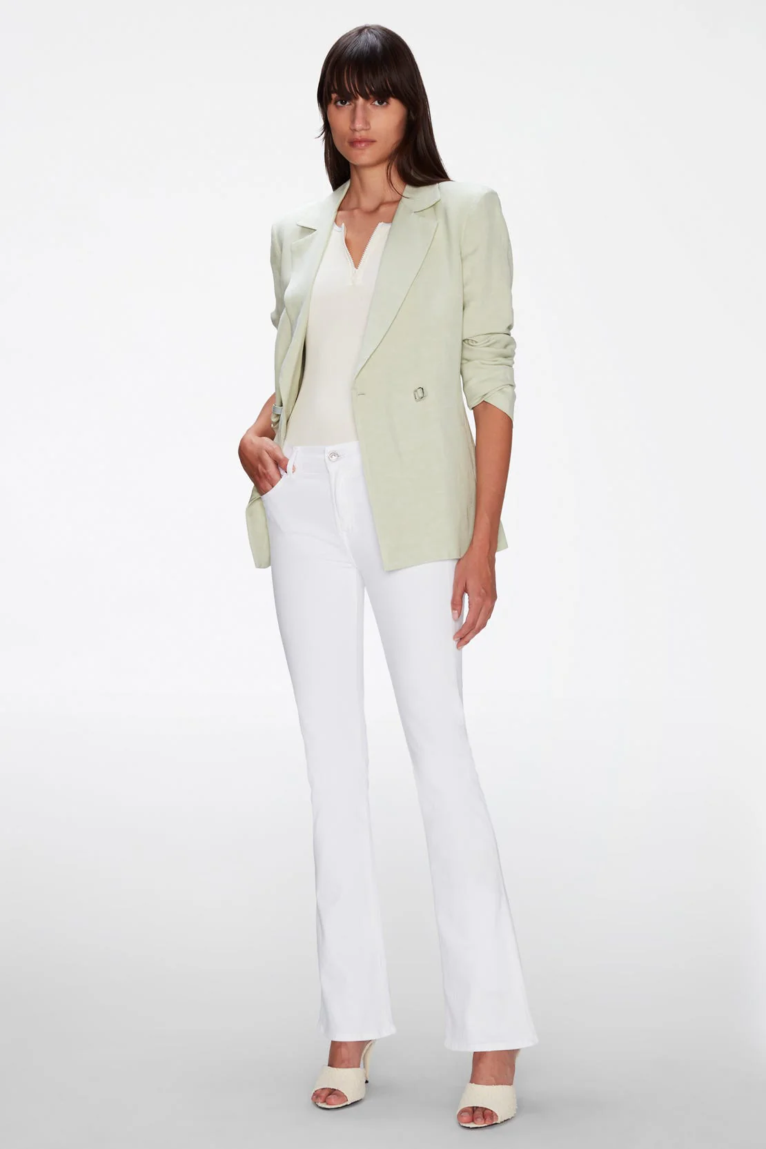 The Bootcut Optic Jeans - White - Image 3