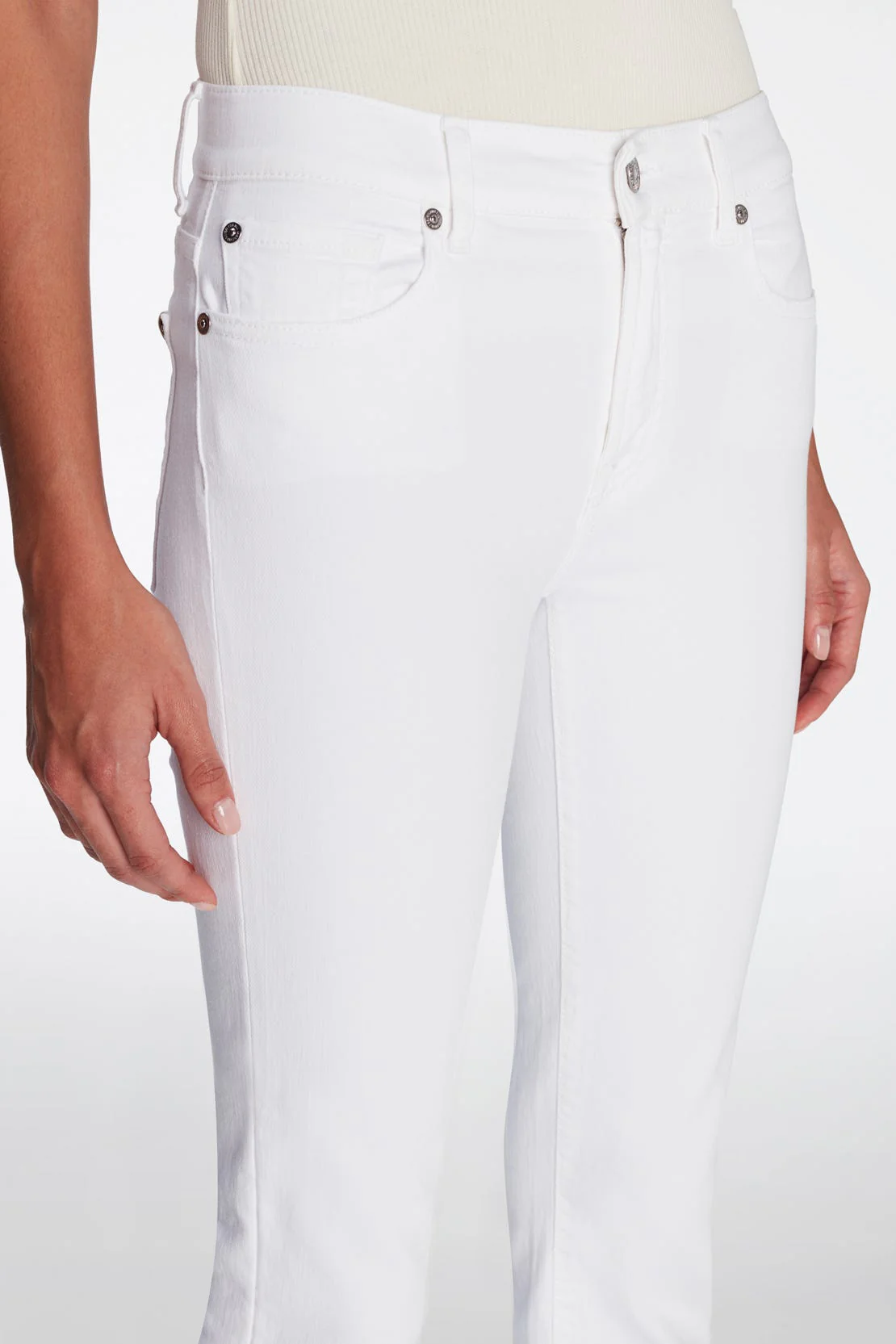The Bootcut Optic Jeans - White - Image 4