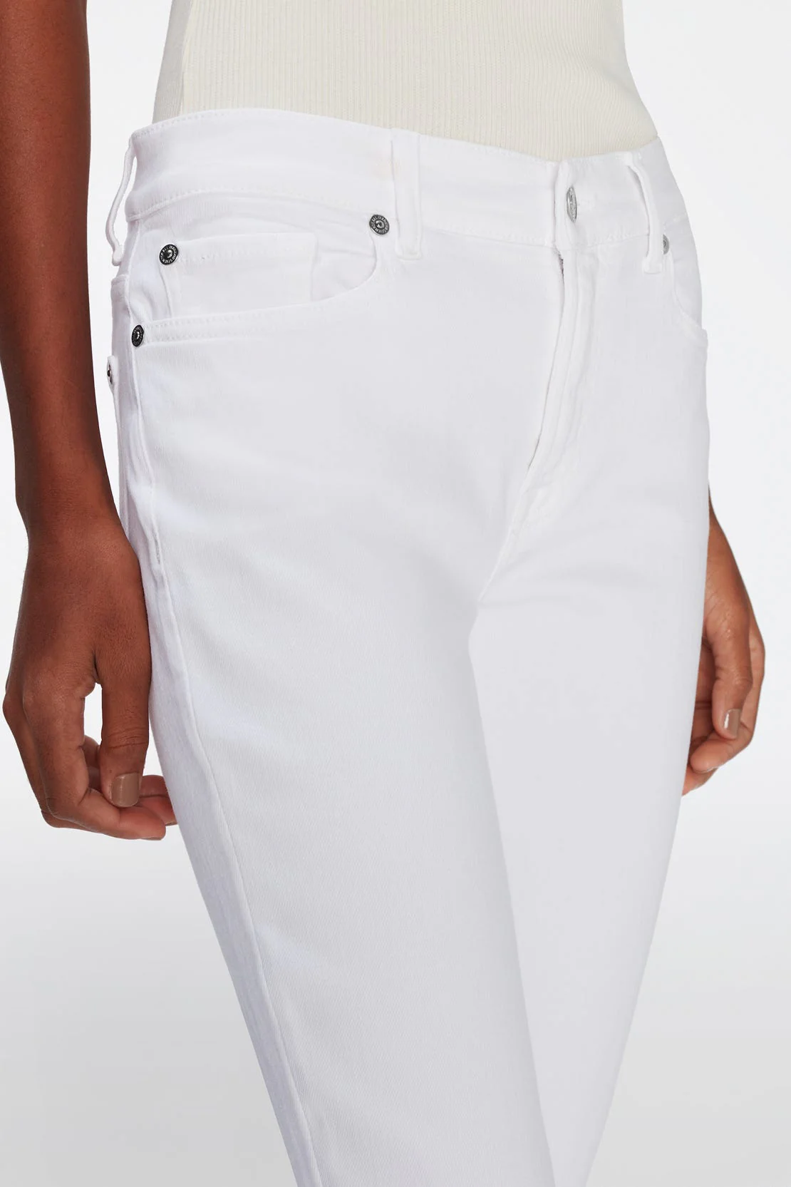 Roxanne Ankle Luxe Vintage Jeans - White - Image 4