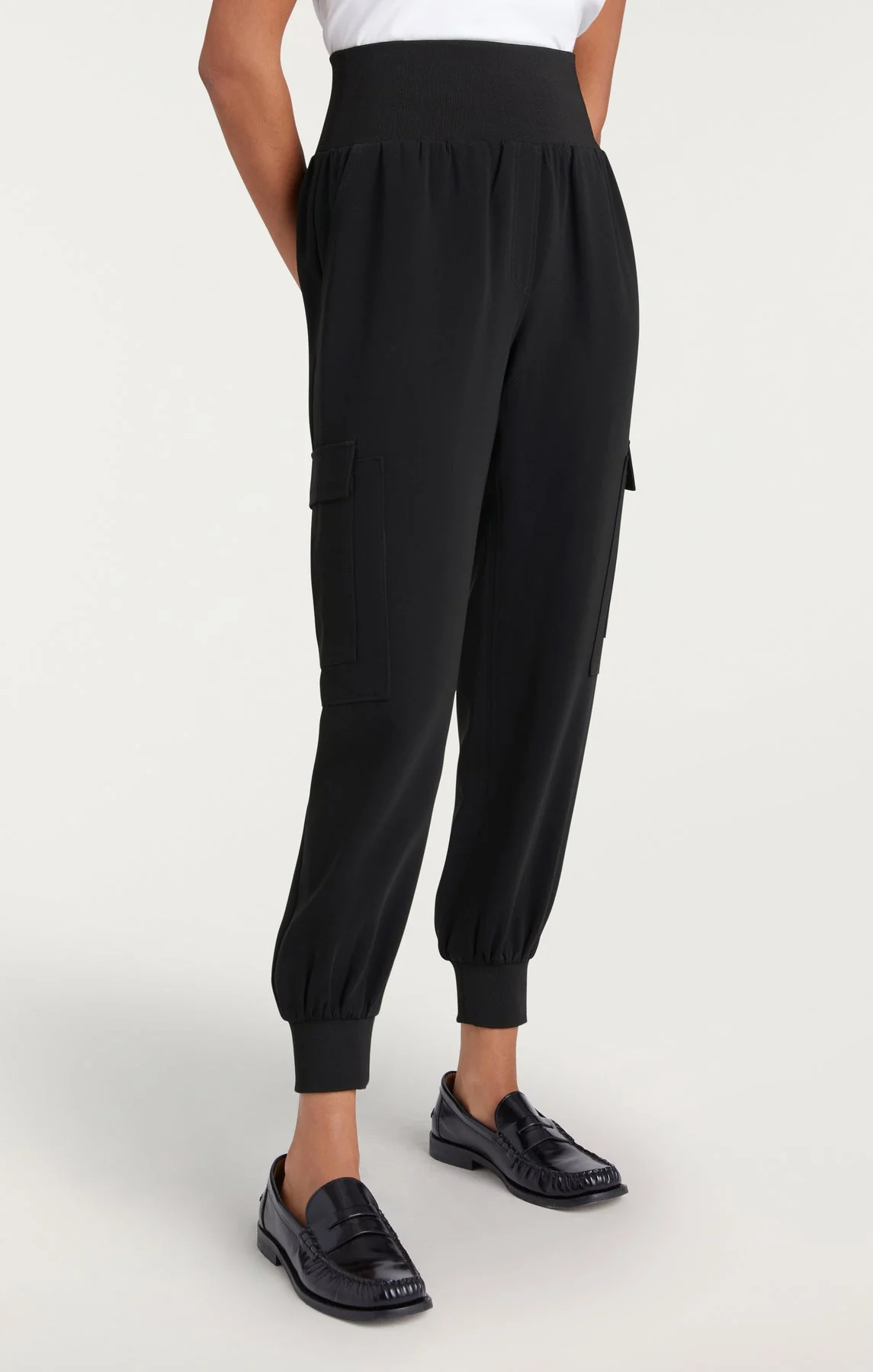 Crepe Giles Trousers - Black - Image 5