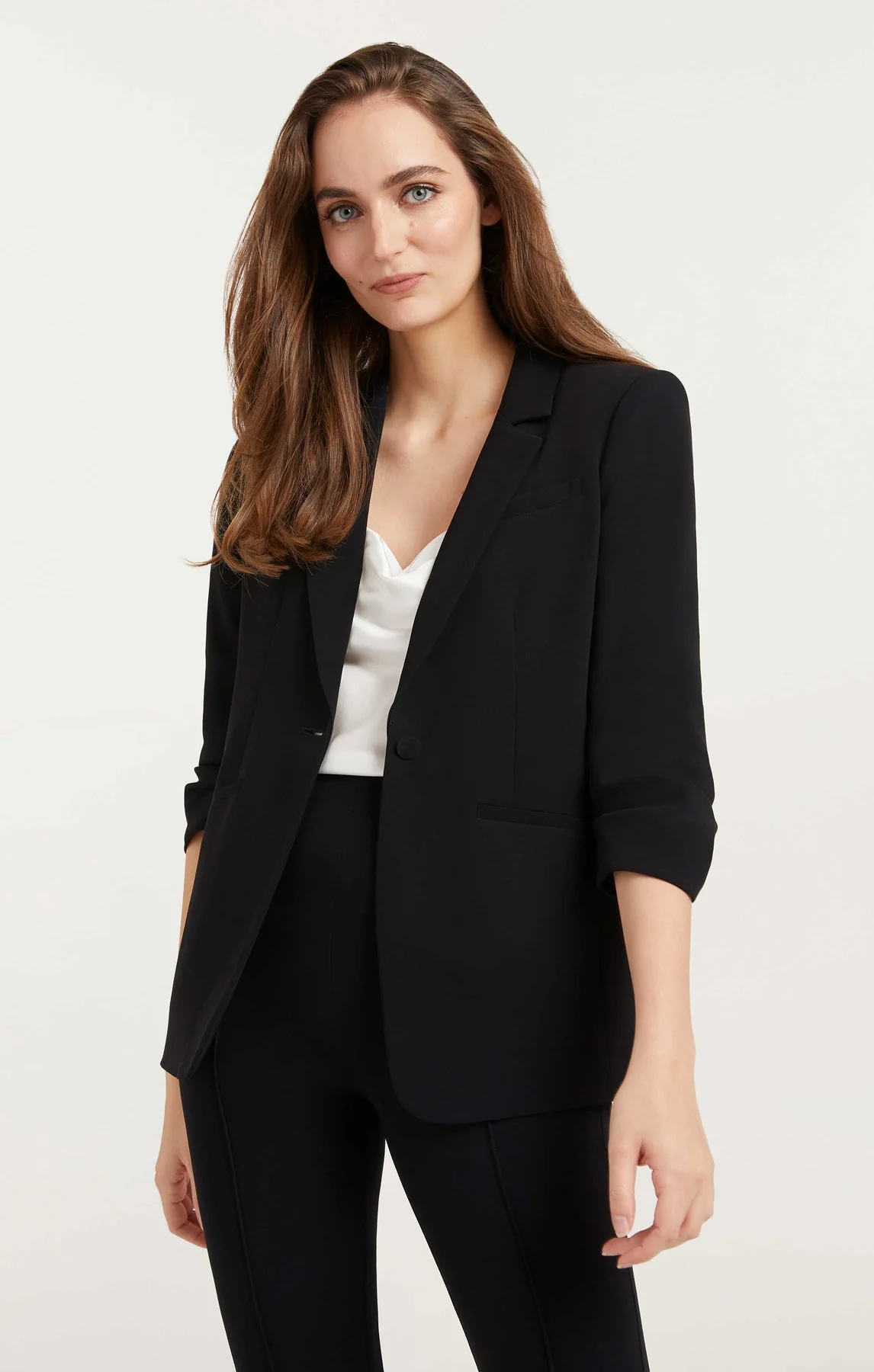 Crepe Khloe Blazer - Black - Image 3