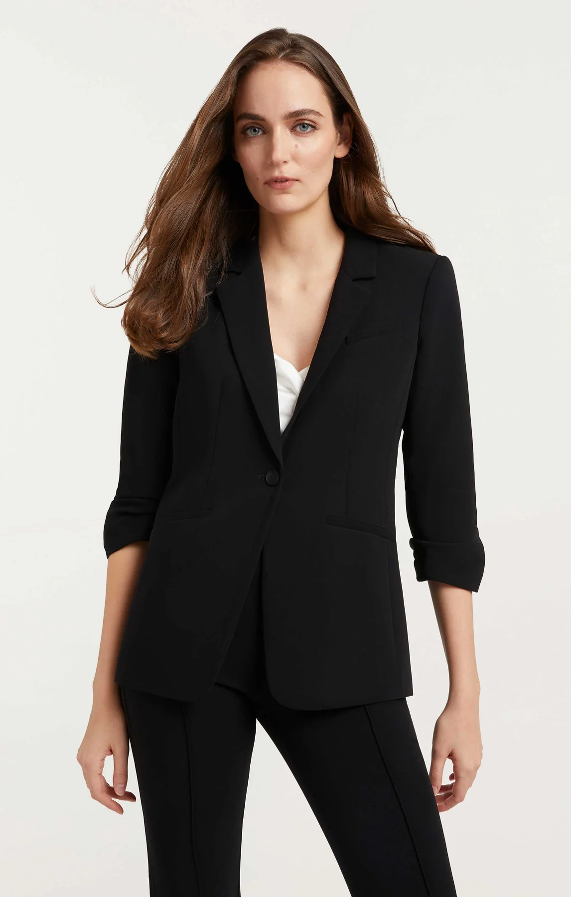 Crepe Khloe Blazer - Black - Image 4