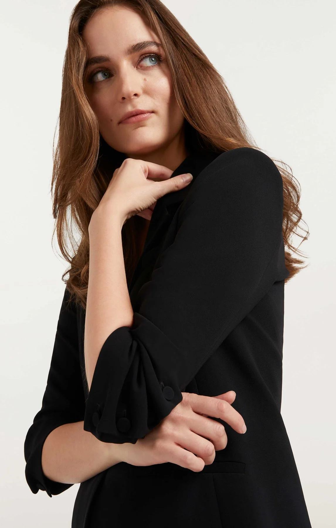 Crepe Khloe Blazer - Black - Image 6