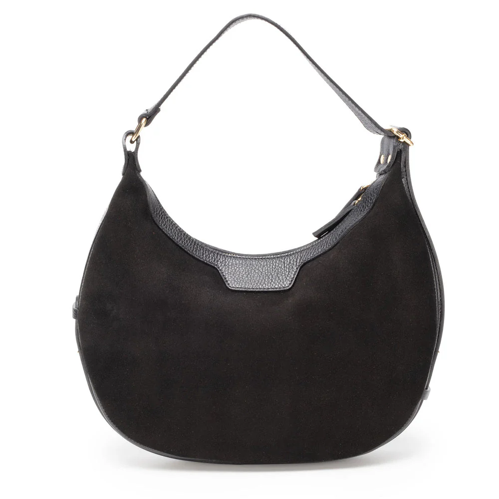 Crescent Suede Bag - Black - Image 3