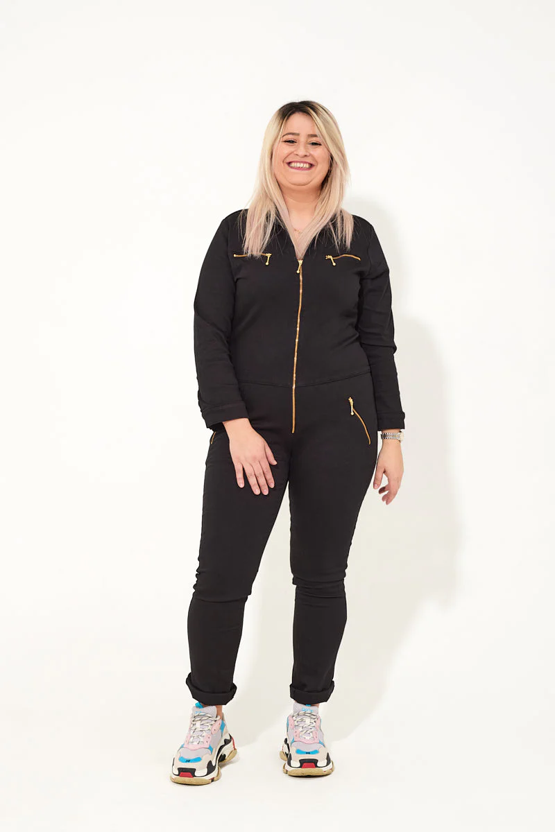 Dolly The Flight Suit - Black Denim - Image 12