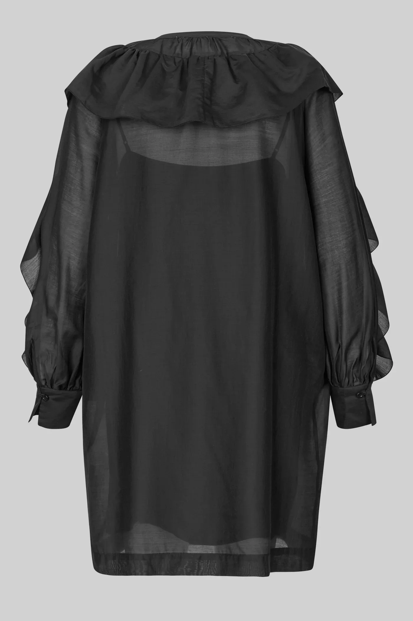 Dream Ruffle Dress - Black - Image 6