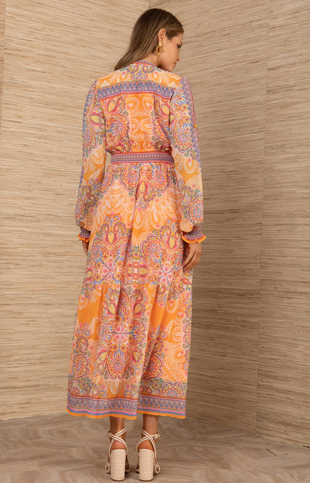 Eleanora Chiffon Maxi Dress - Orange - Image 5