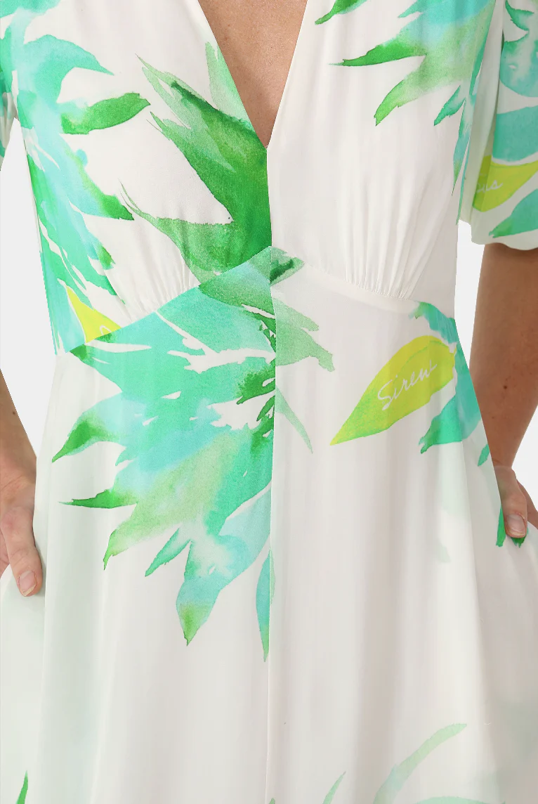 Elena Flower Dress - Green - Image 3