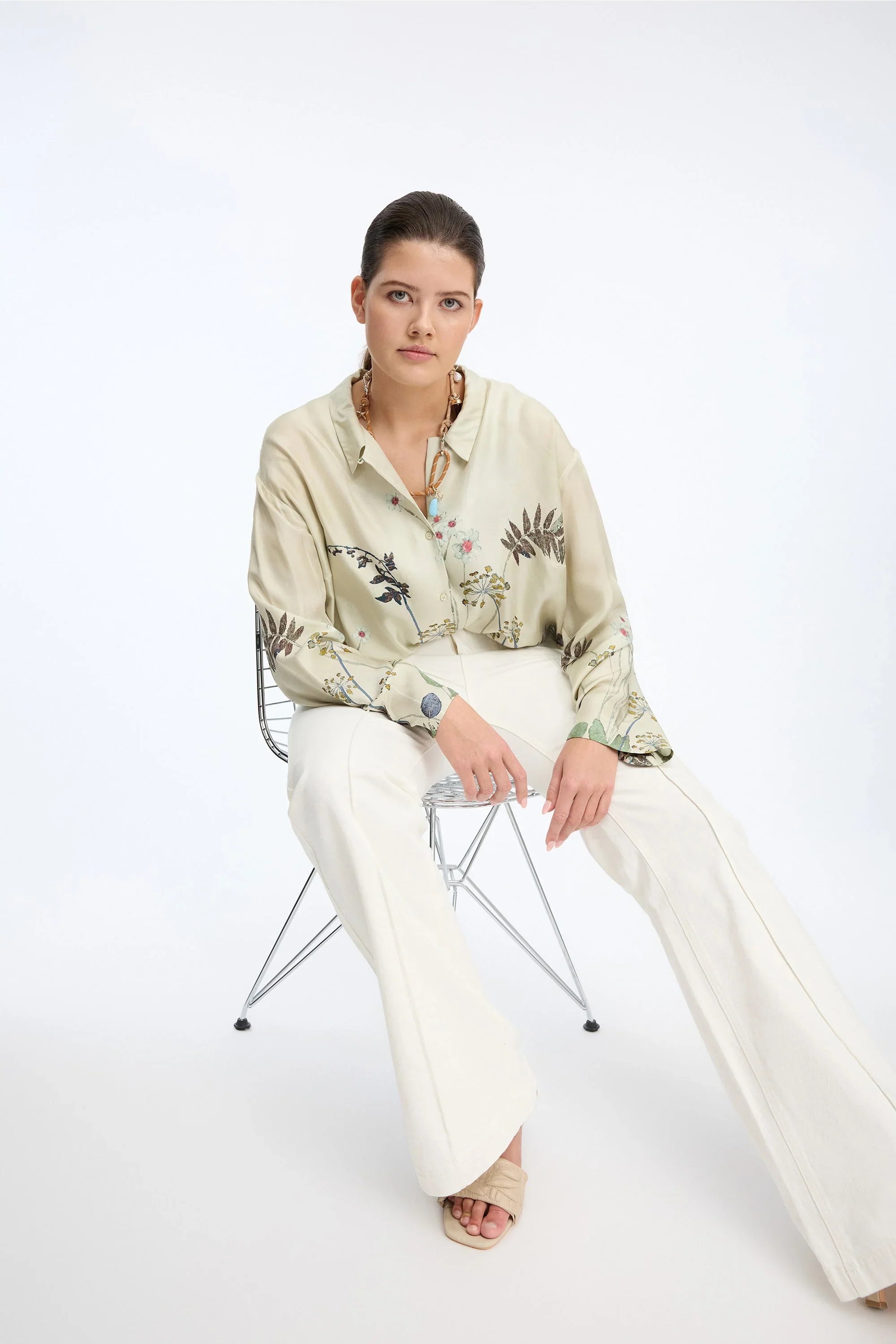 Faiza Top - Print Creme - Image 10