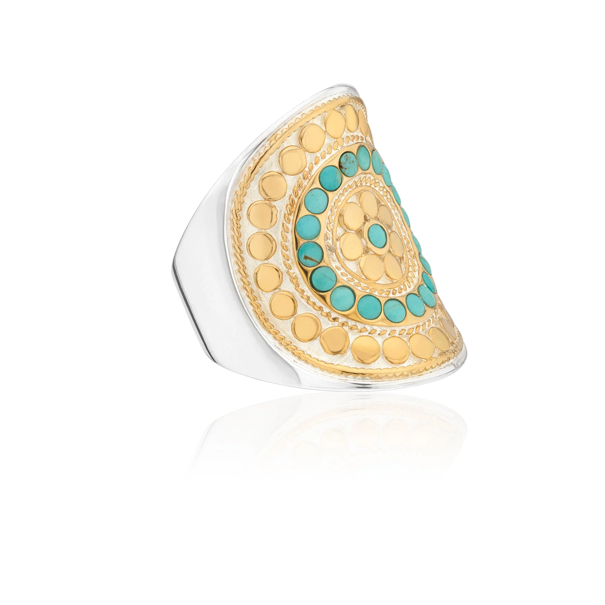 Flora Saddle Ring - Turquoise - Image 4