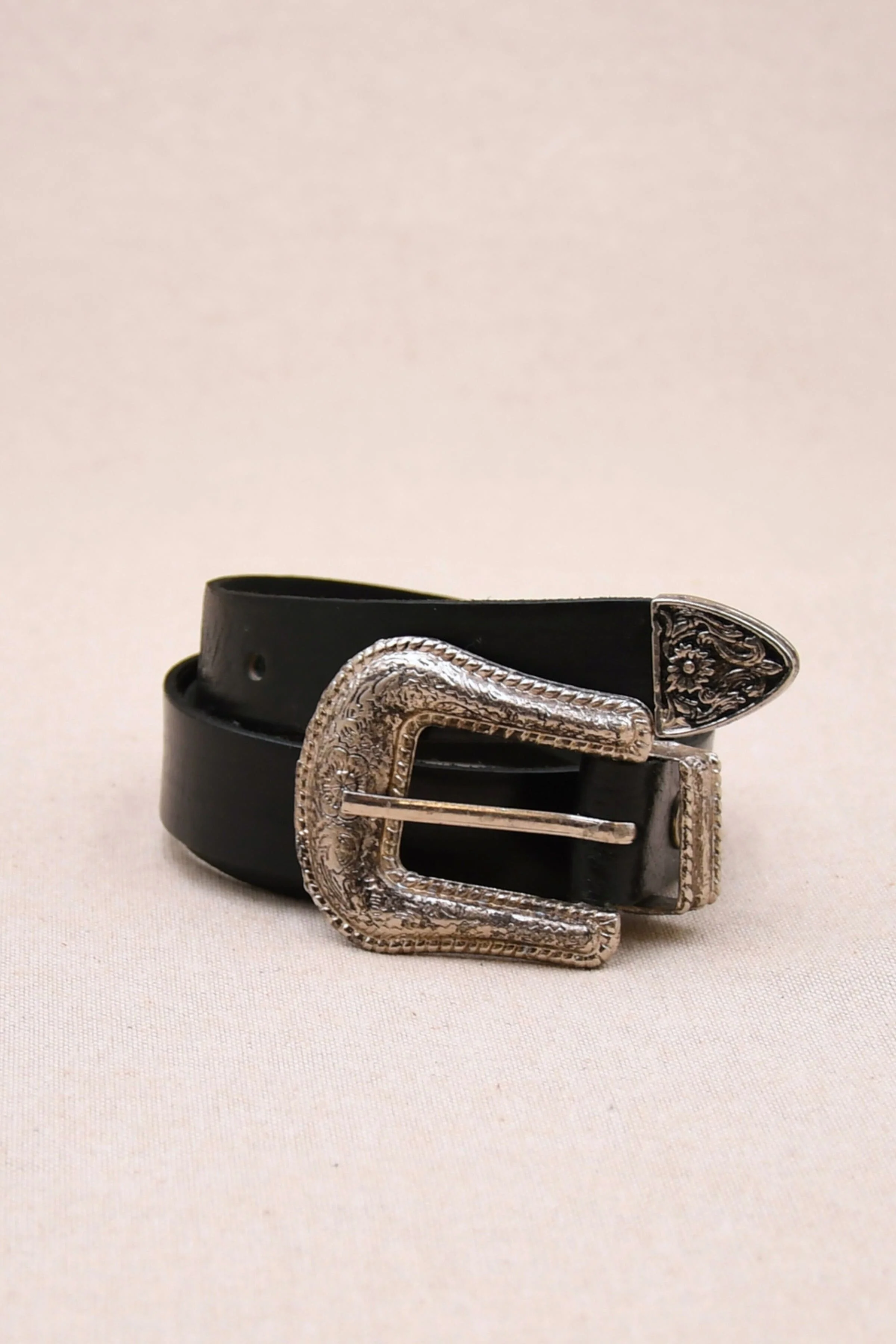Riley Leather Belt - Black - Image 3