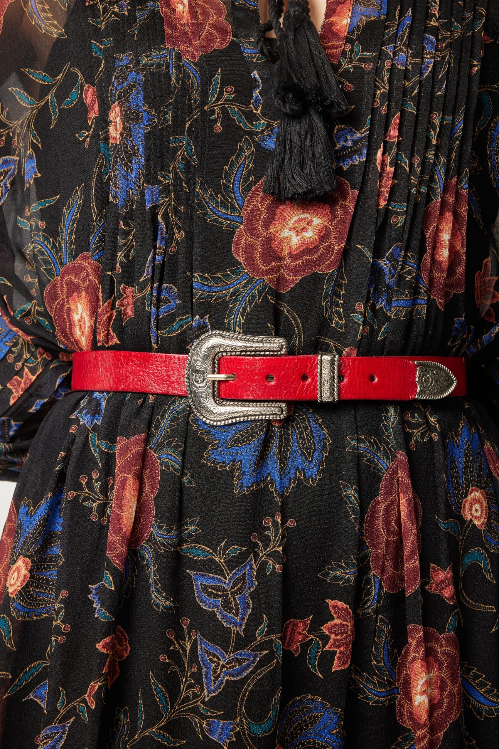 Riley Leather Belt - Red - Image 4