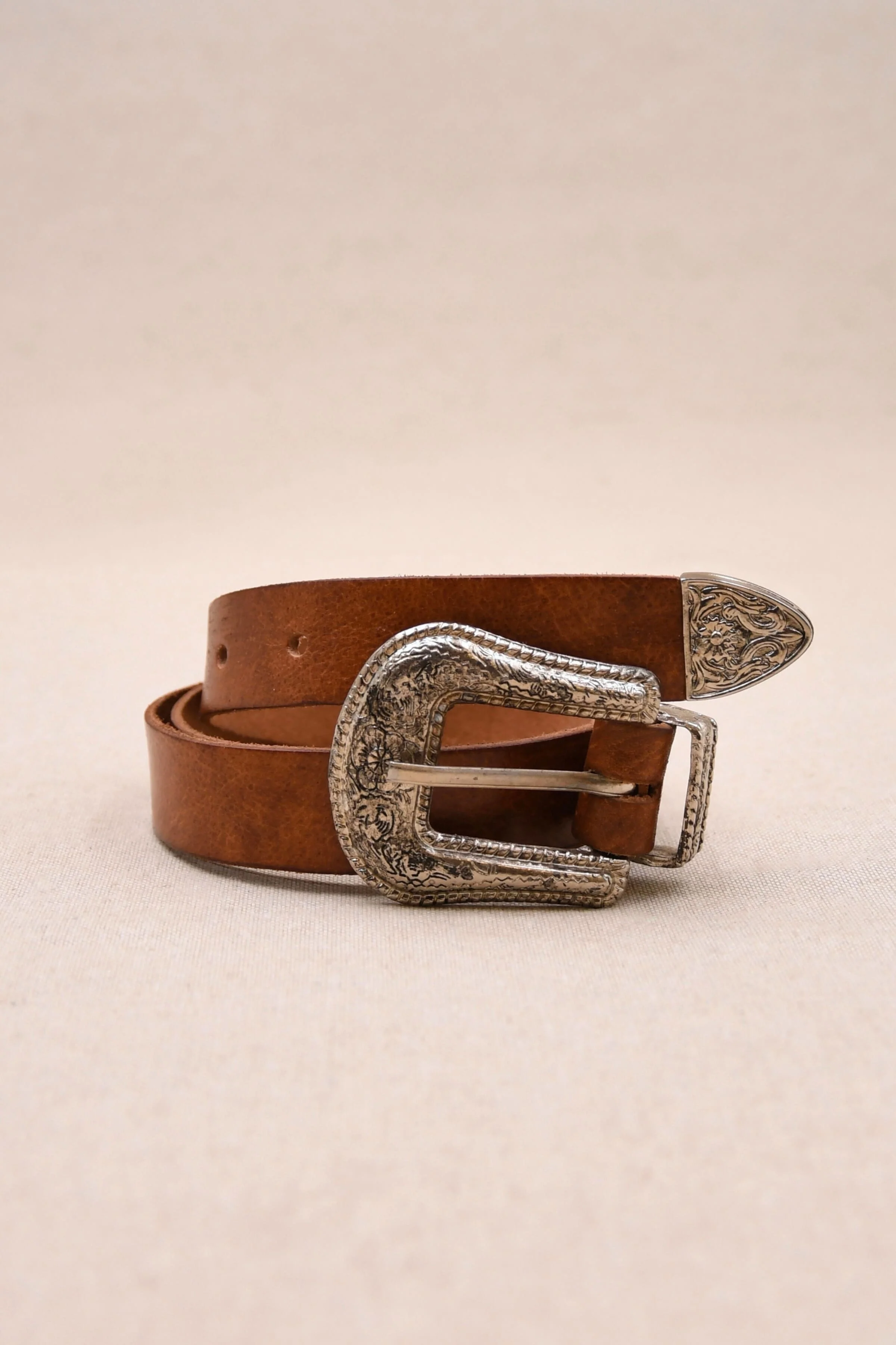 Riley Leather Belt - Tan - Image 3