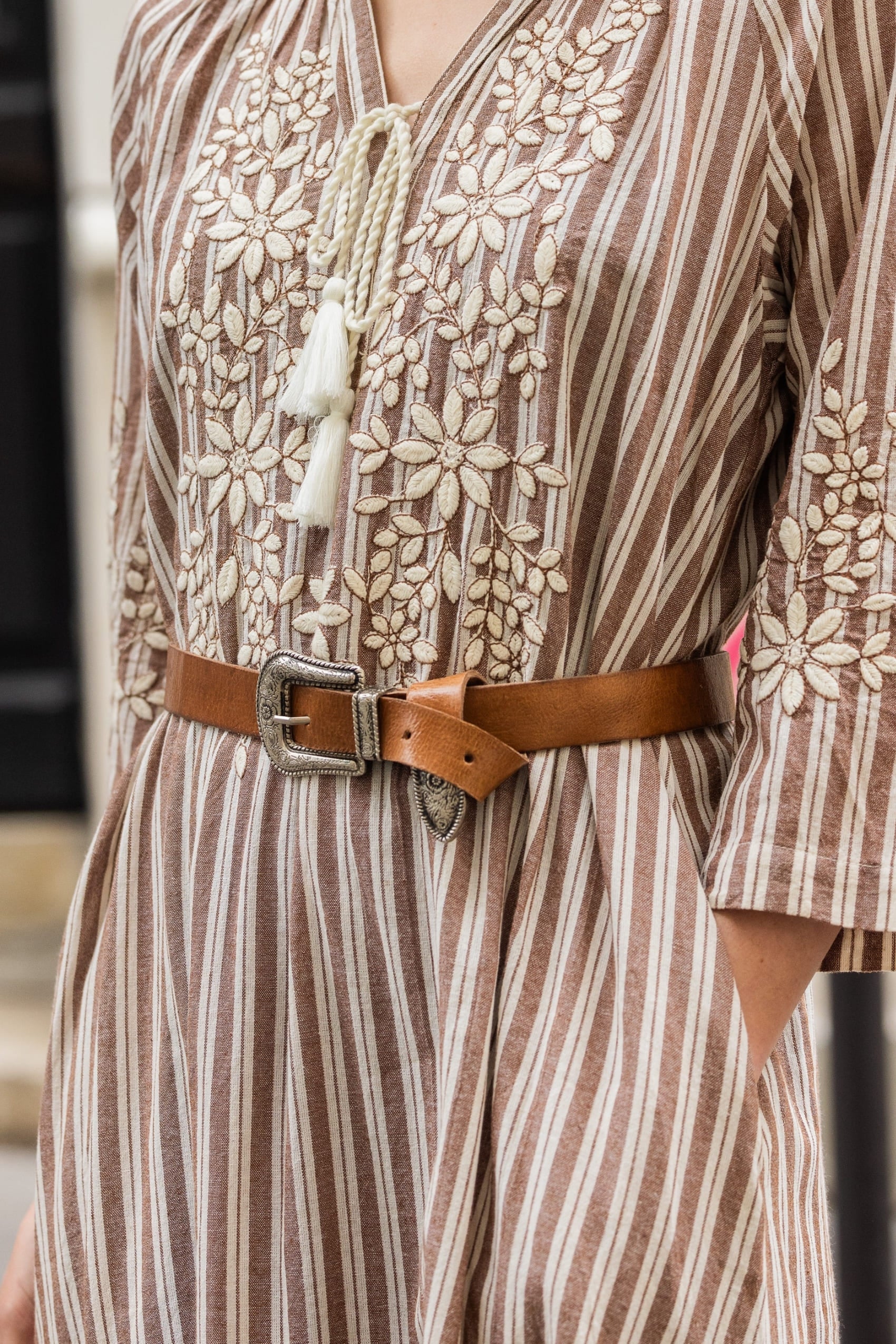 Riley Leather Belt - Tan - Image 5