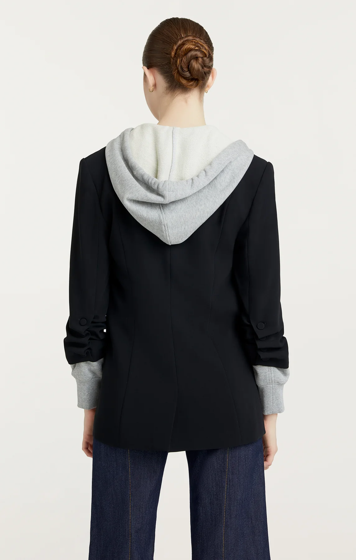 Hooded Khloe Blazer - Black - Image 5