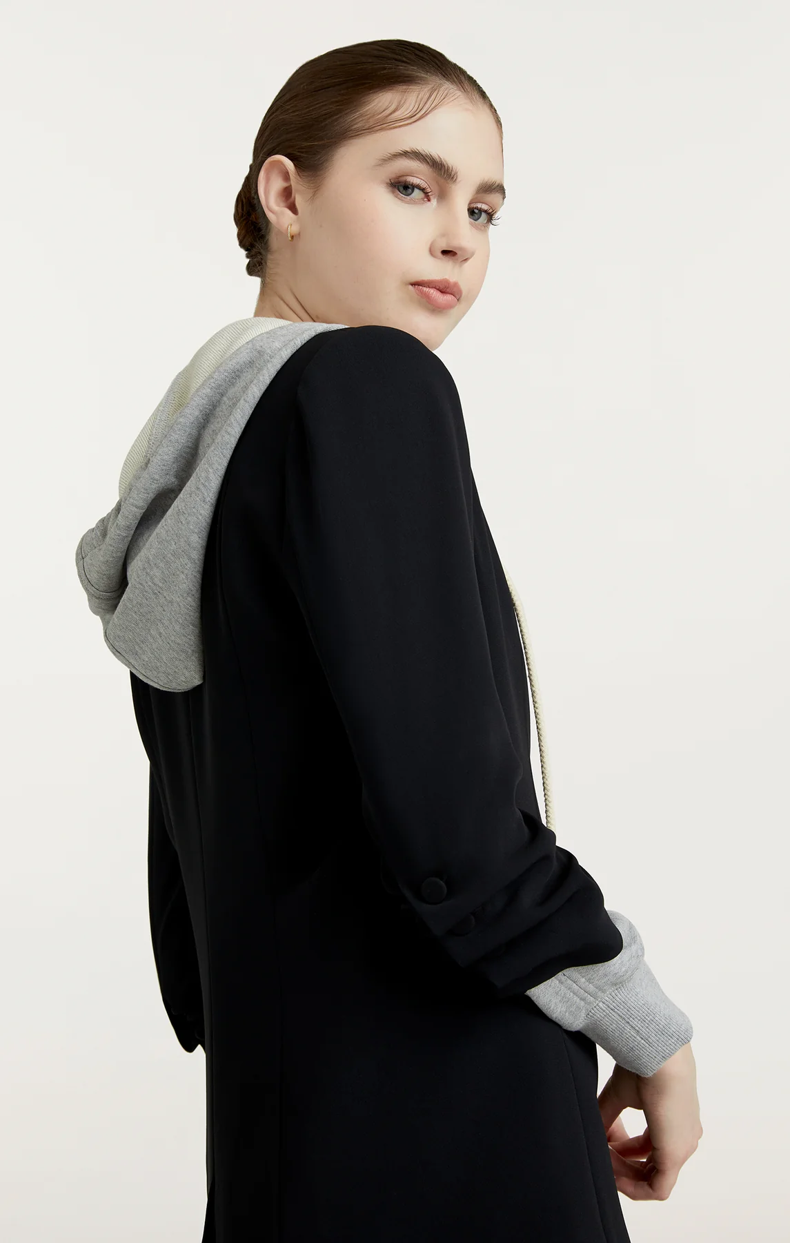 Hooded Khloe Blazer - Black - Image 6