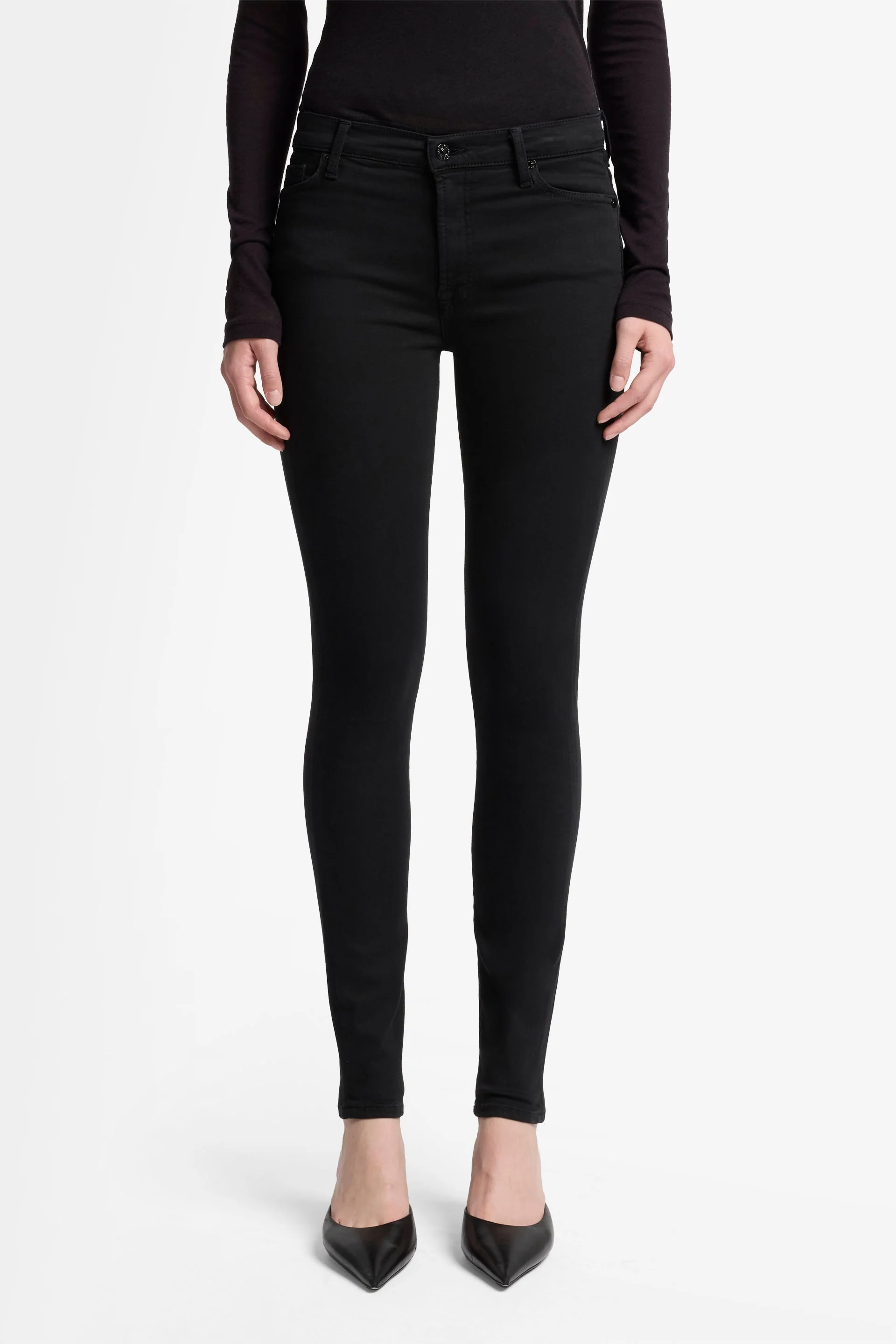 The HW Skinny Slim Illusion Luxe Rinsed Jeans - Black - Image 3