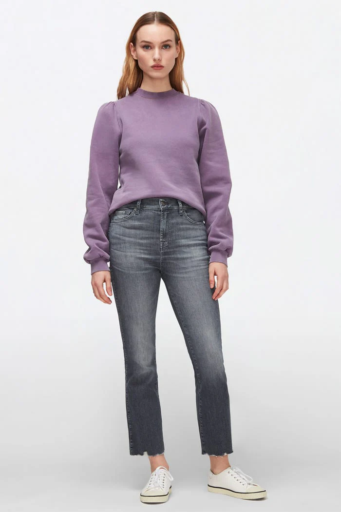 The HW Slim Kick Illusion Moon Tune Jeans With Worn Out Hem - Grey - Image 3