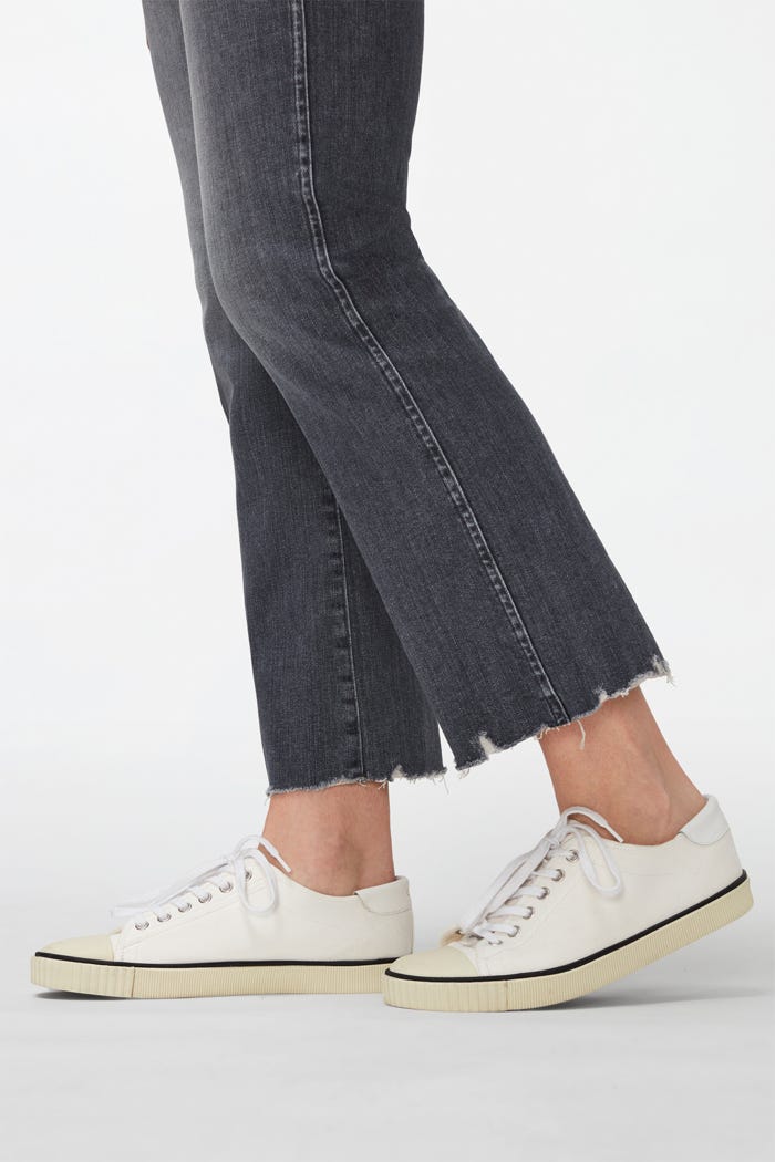 The HW Slim Kick Illusion Moon Tune Jeans With Worn Out Hem - Grey - Image 6
