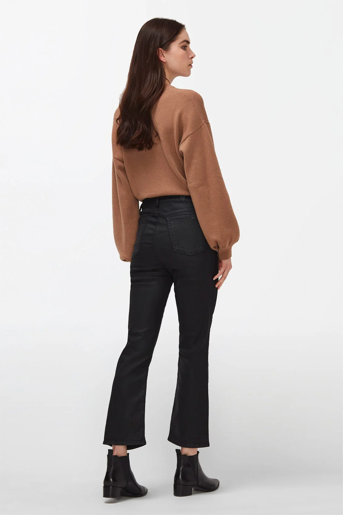 The HW Slim Kick Coated Illusion Jeans - Black - Image 5