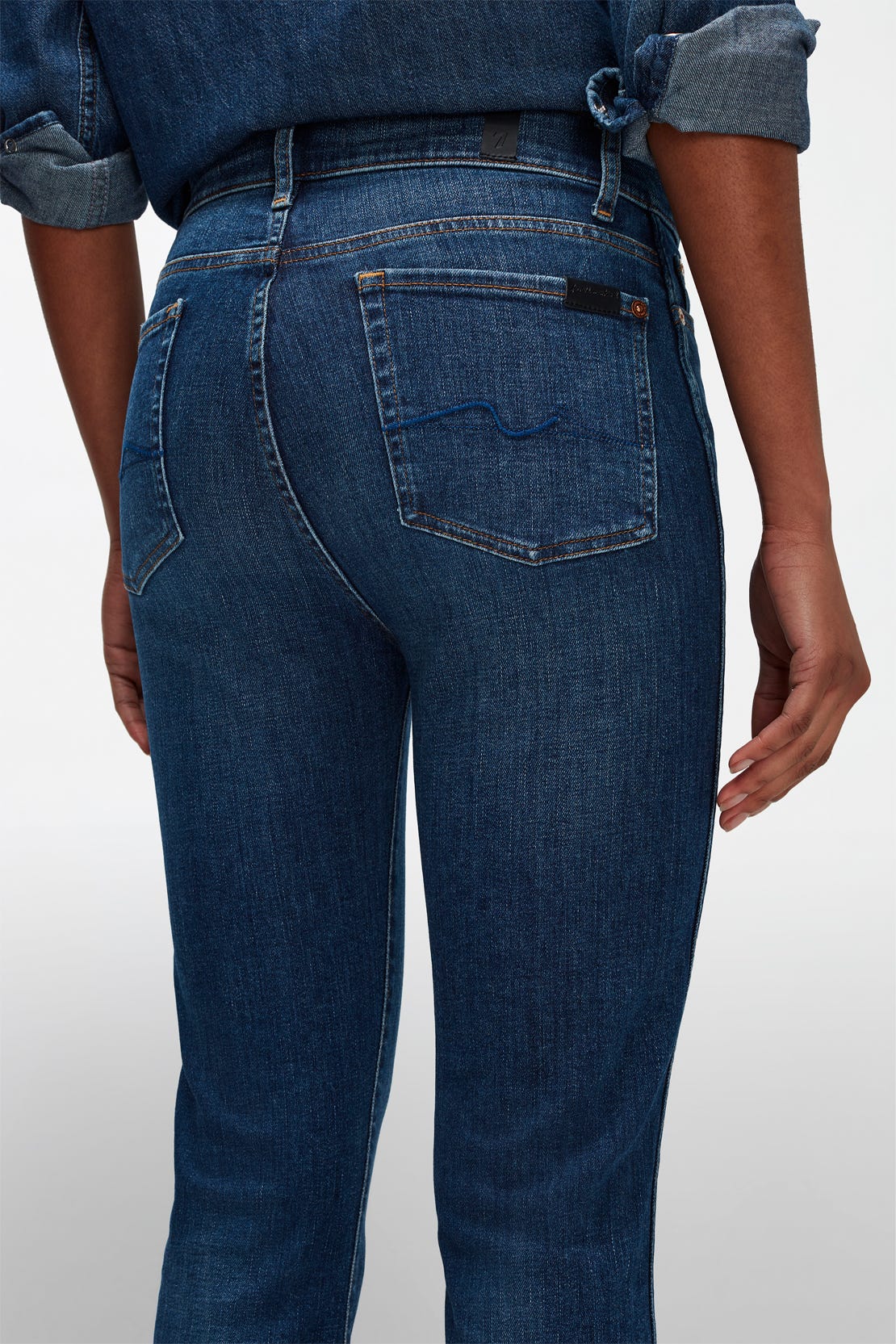 The HW Slim Kick Slim Illusion Highline Jeans - Dark Blue - Image 5