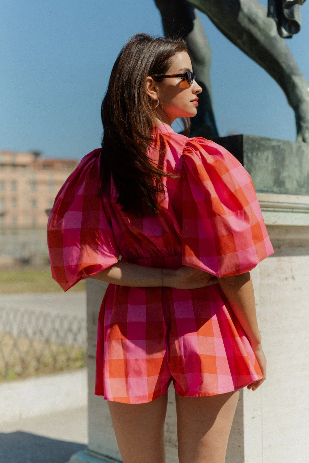 Inacia Gingham Jumpsuit - Red/Pink - Image 4