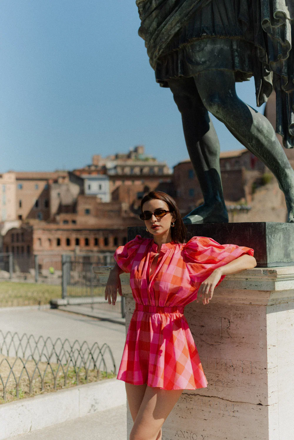 Inacia Gingham Jumpsuit - Red/Pink - Image 5