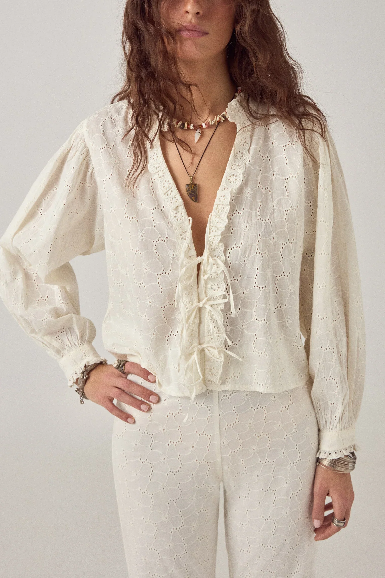 Irene Blouse - Chalk - Image 2