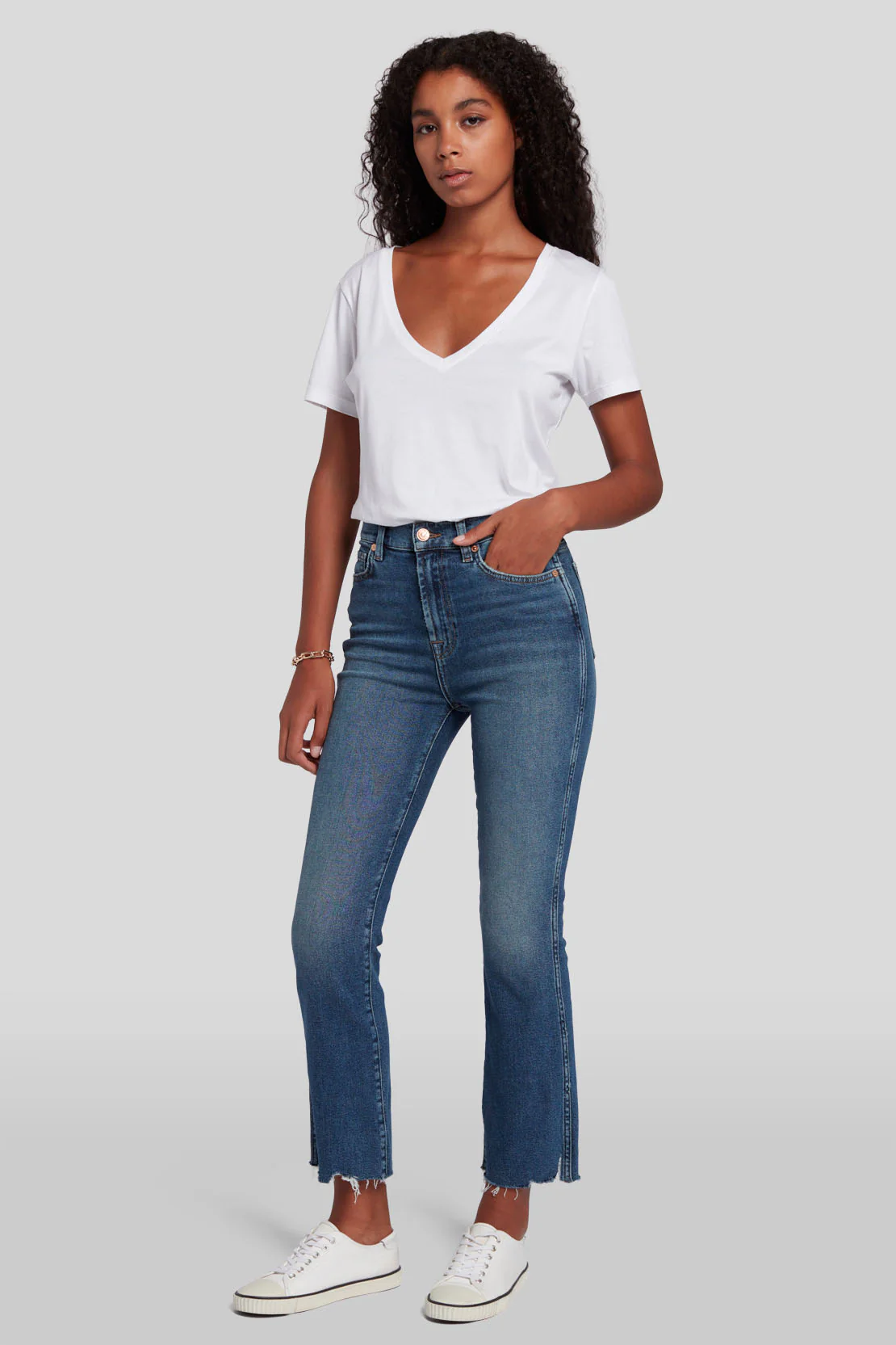 The HW Slim Kick Luxe Vintage Jeans - Dark Blue - Image 4