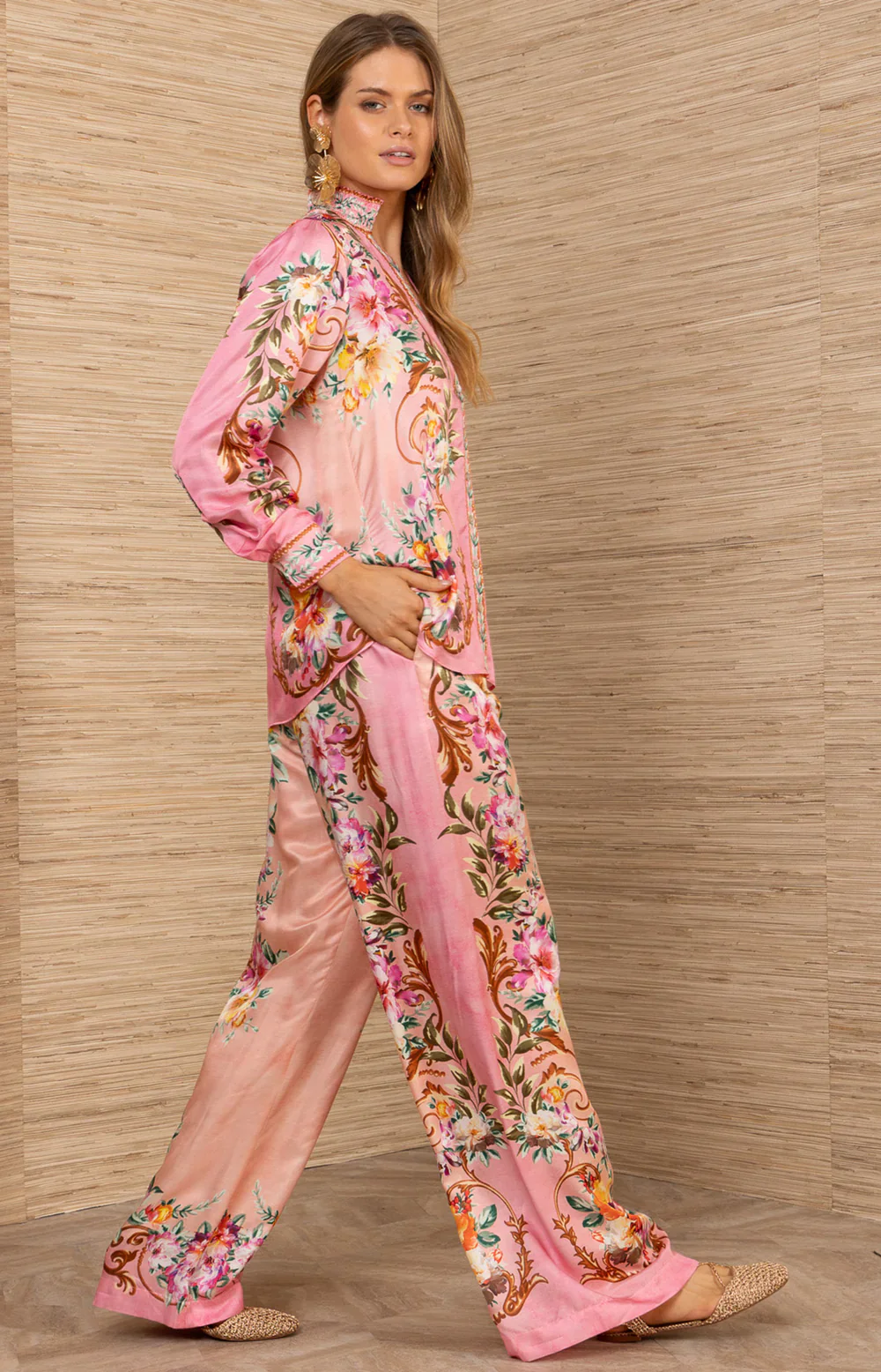 Khalani Charmeuse Top - Coral - Image 3