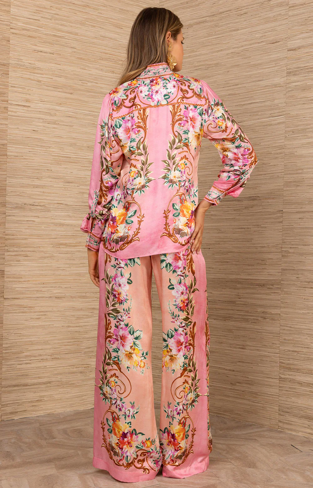 Khalani Charmeuse Top - Coral - Image 4
