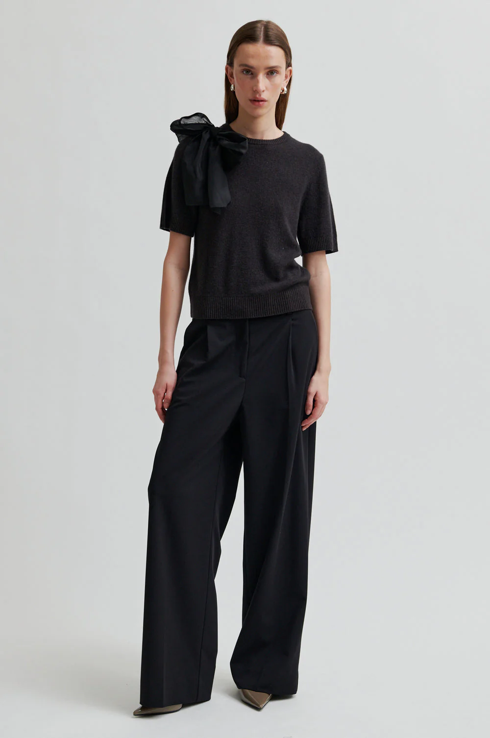 Leara Knit O-Neck - Black Sand - Image 3